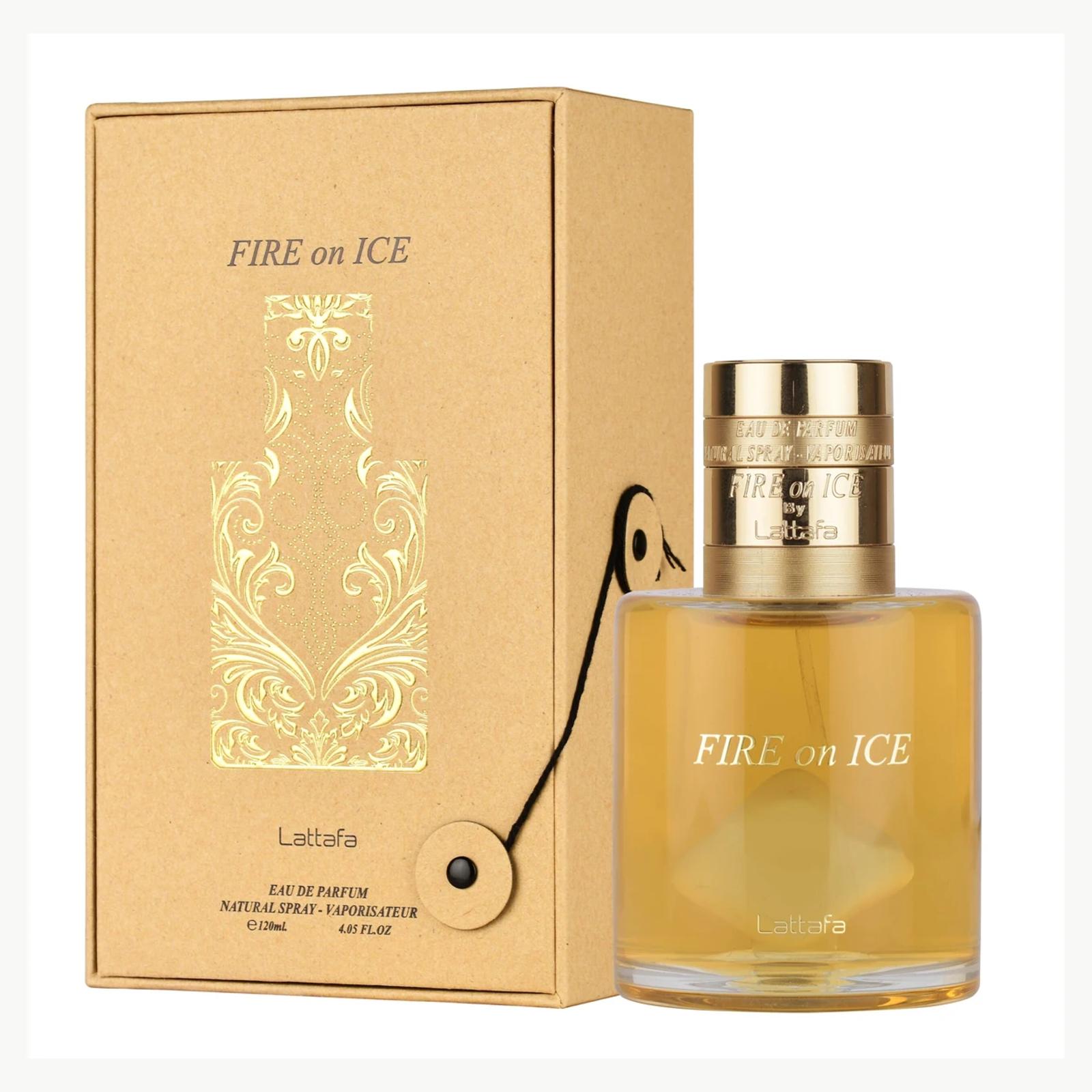 Lattafa Fire On Ice authentic perfume bottle in Pakistan - view 2