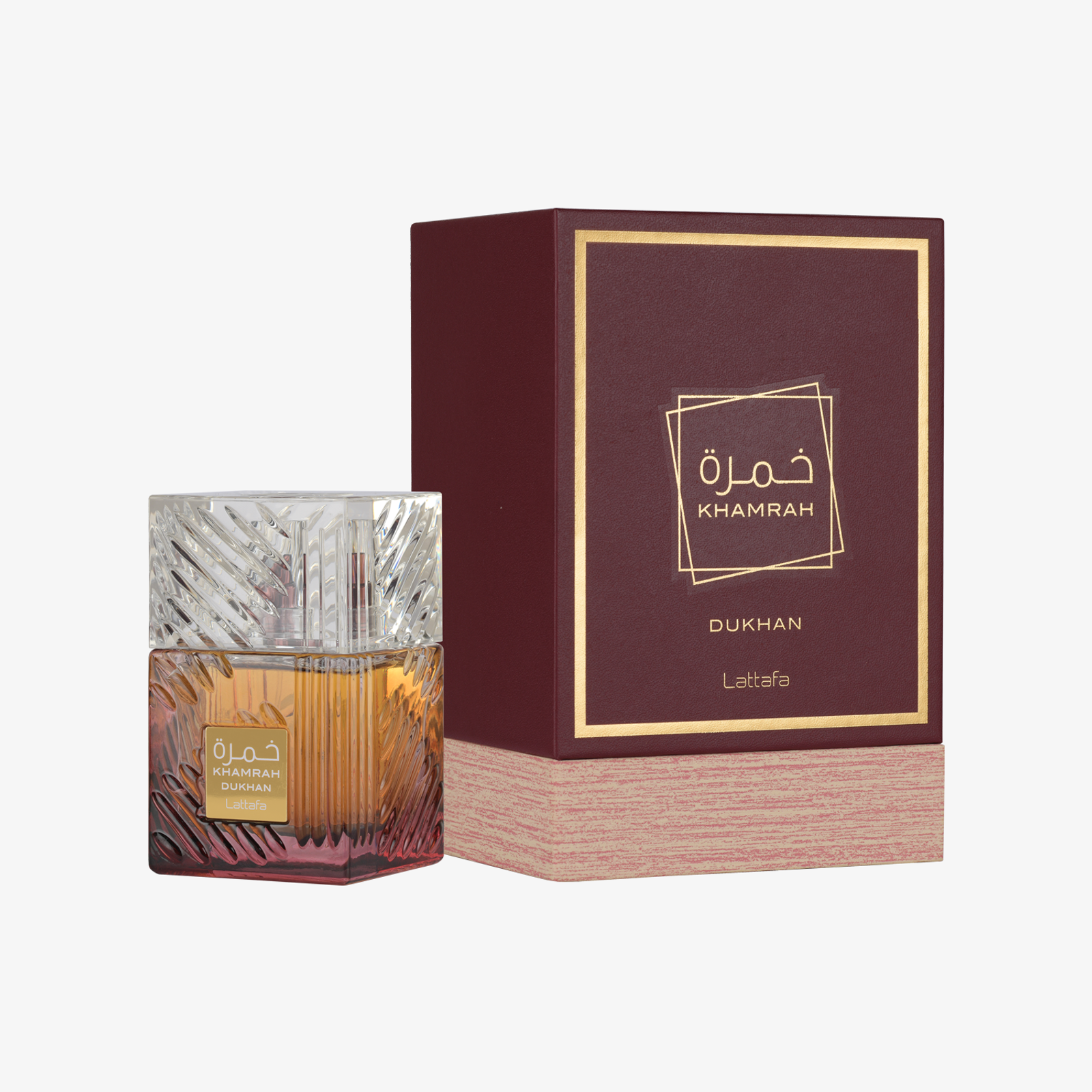 Lattafa Khamrah Dukhan authentic perfume bottle in Pakistan - view 1