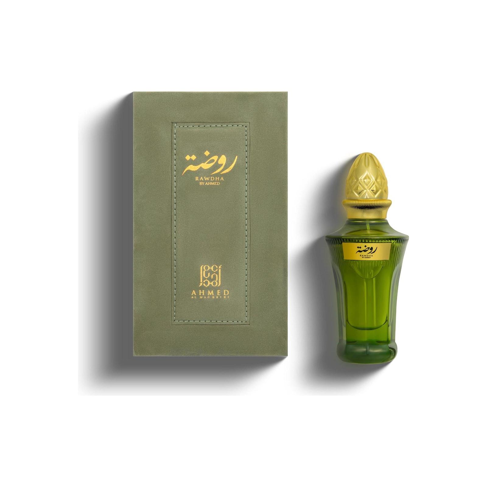 Ahmed Al Maghribi Rawdha by Ahmed 50ml bottle shown with its sealed retail case