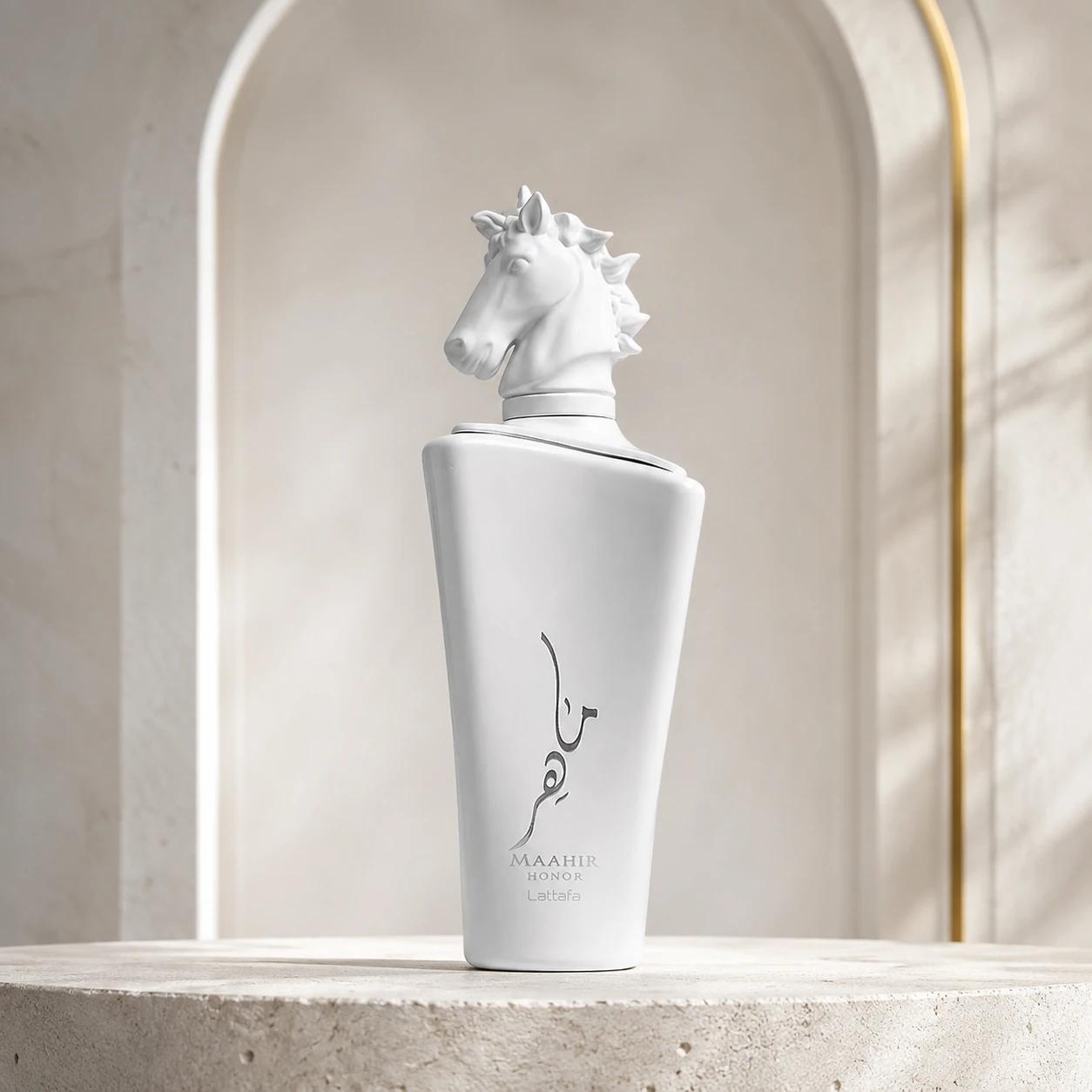 Lattafa Maahir Honor perfume bottle