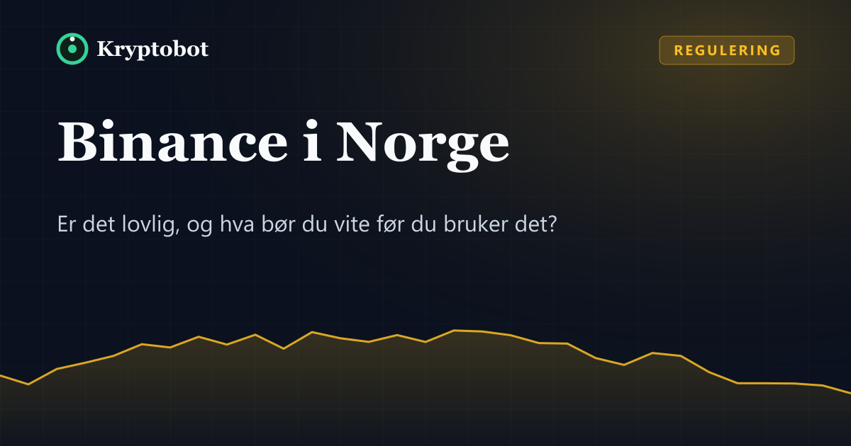 Illustrasjon: Binance i Norge – Kryptobot