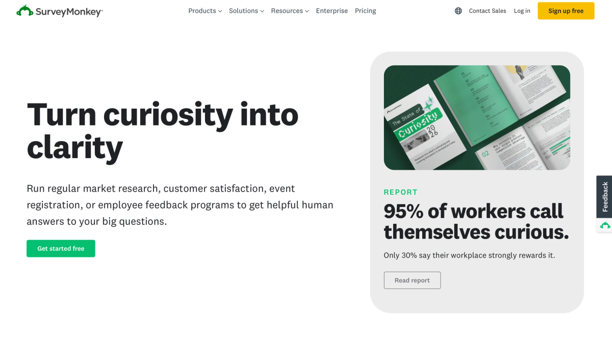Screenshot of the SurveyMonkey interface