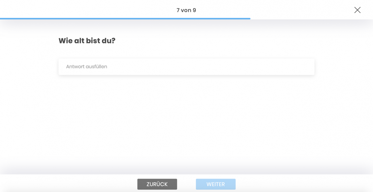 Domanda demografica in un questionario di un sondaggio online