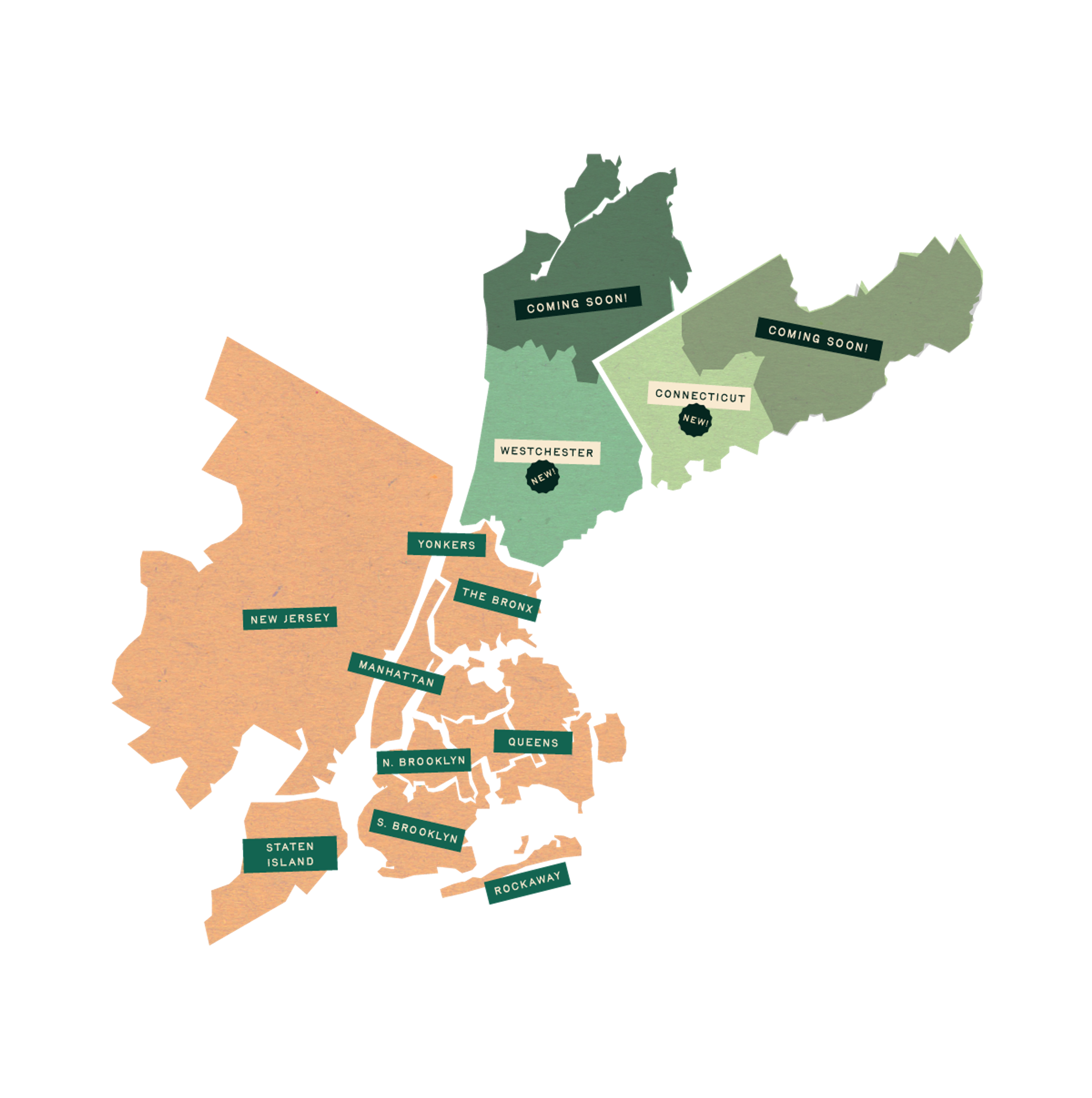 Where We Deliver Map