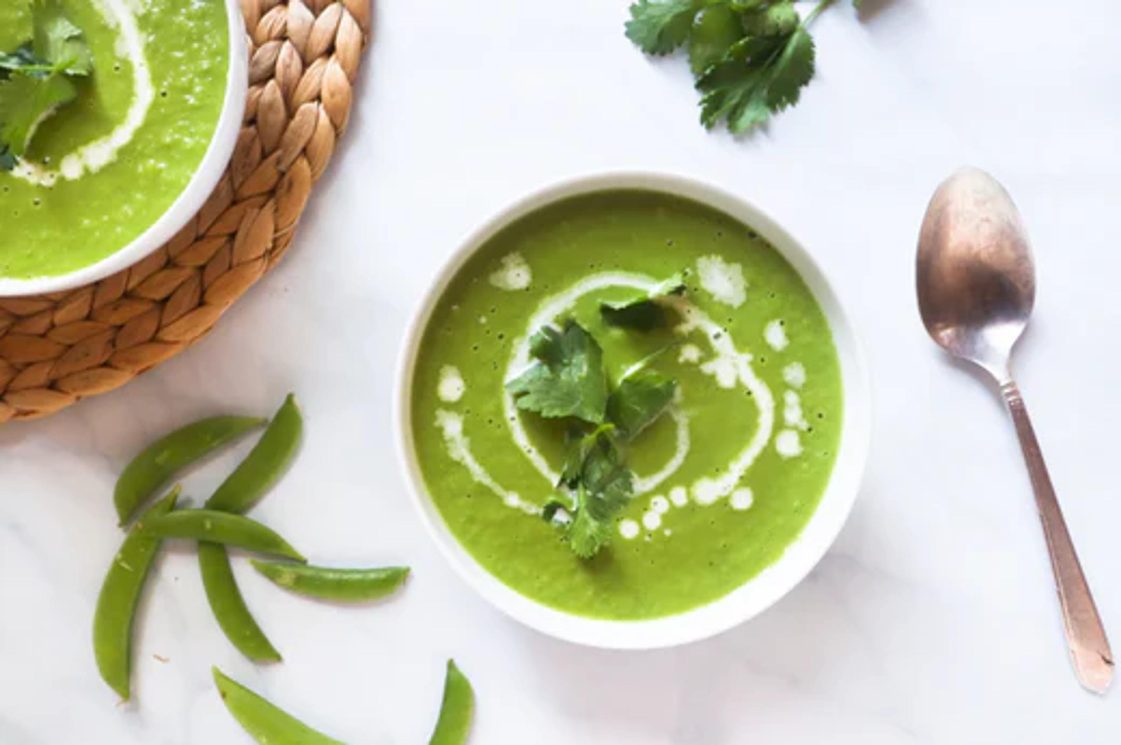Chilled Spring Pea and Chard Soup