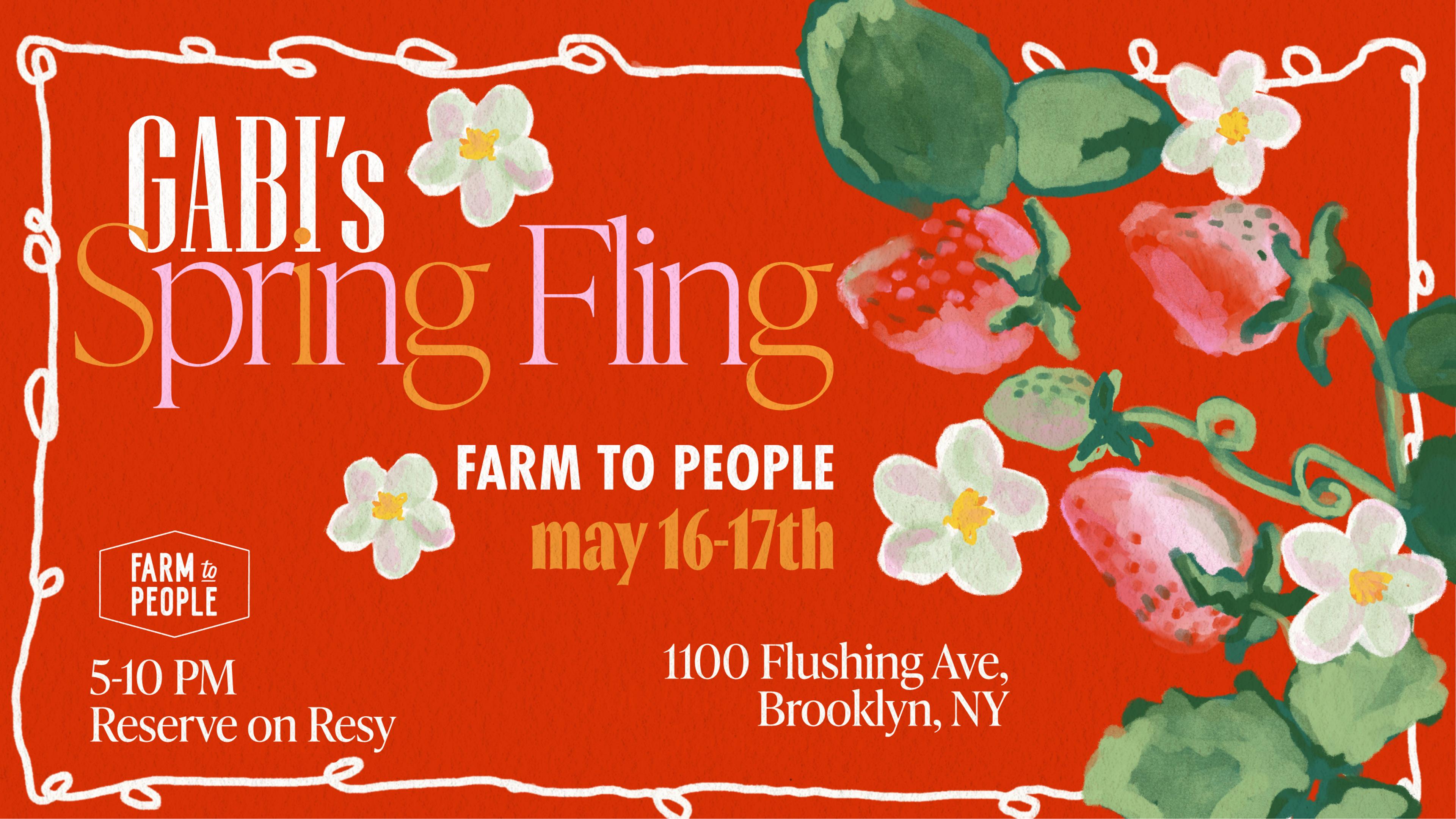 Chef Gabi Chappel Spring Fling Pop-up