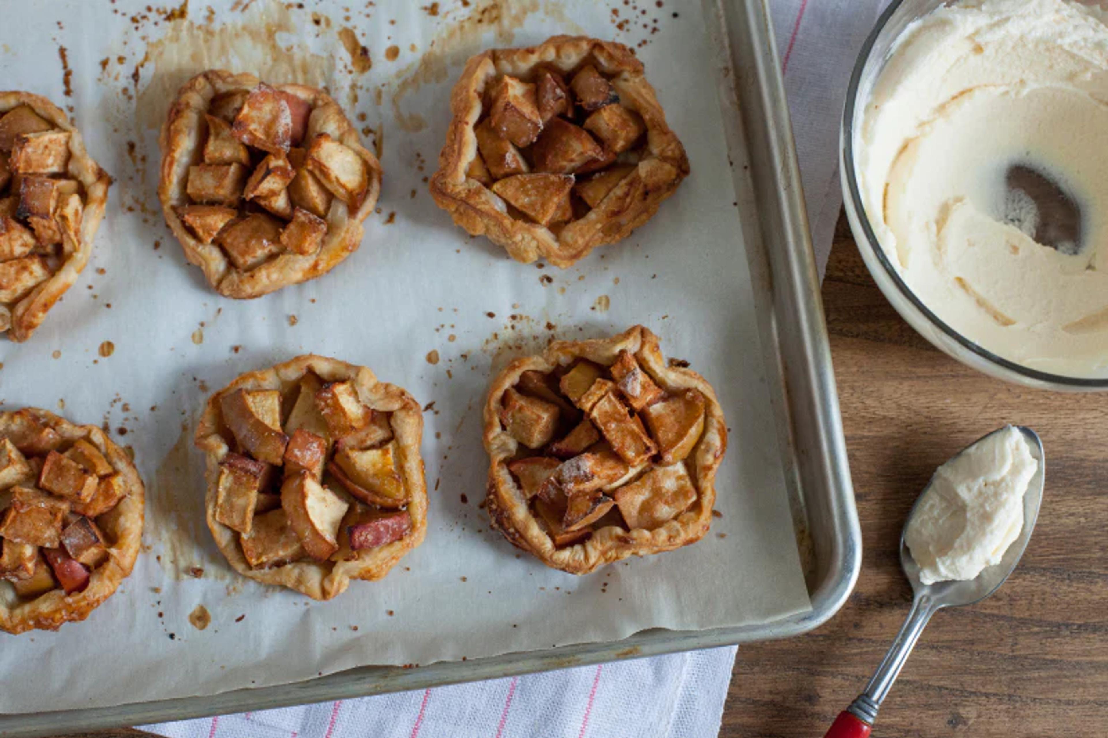 Mini Apple Galettes with Whipped Crème Fraîche