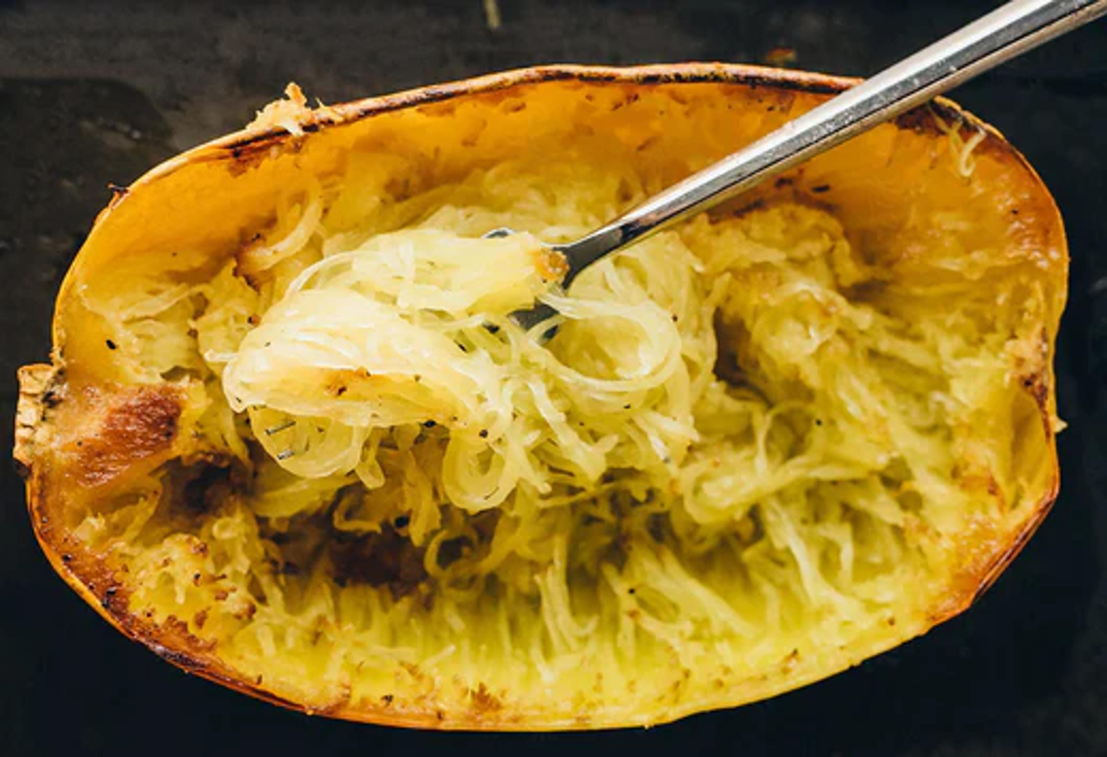 Creamy Tahini Spaghetti Squash