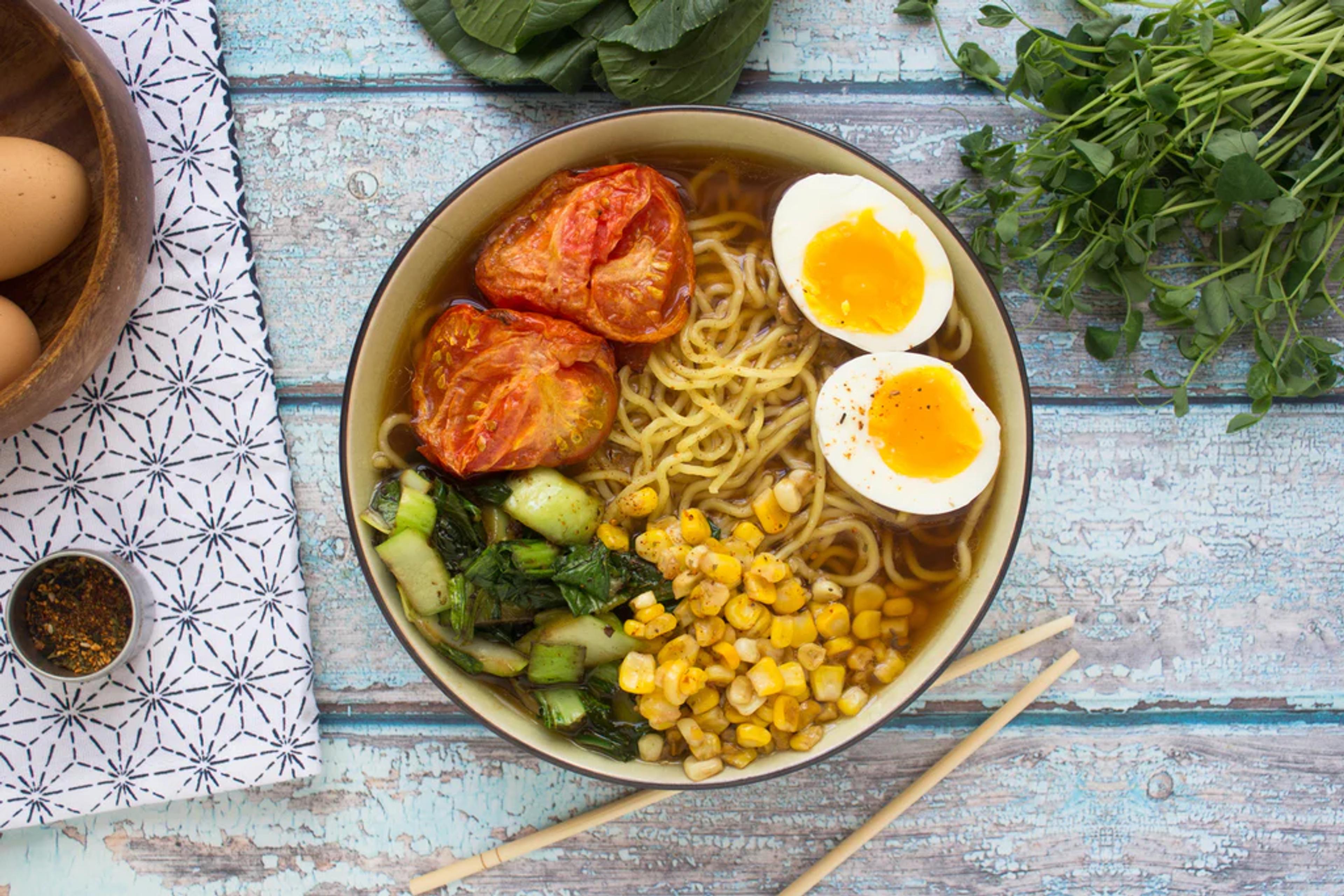 Miso Ramen with Roasted Tomato