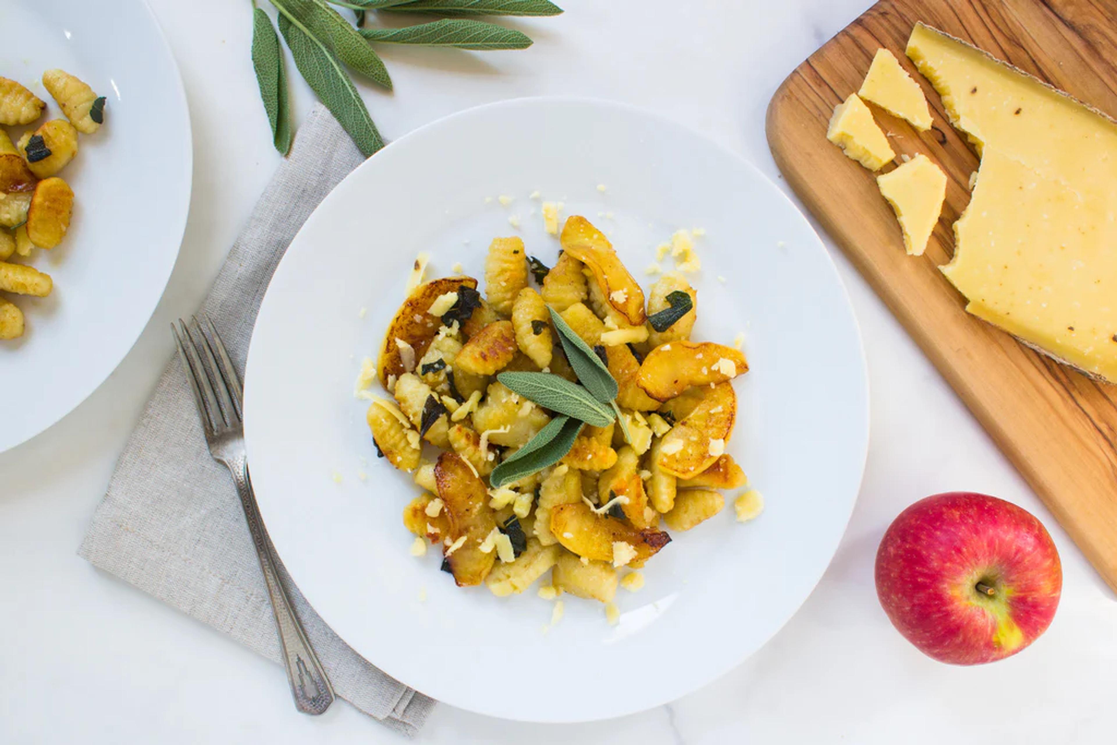 Pan Fried Gnocchi with Apple and Sage
