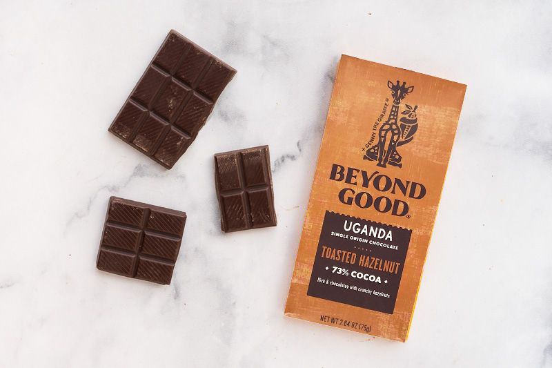Buy Toasted Hazelnut 73% Cocoa Heirloom Chocolate Bar For Delivery