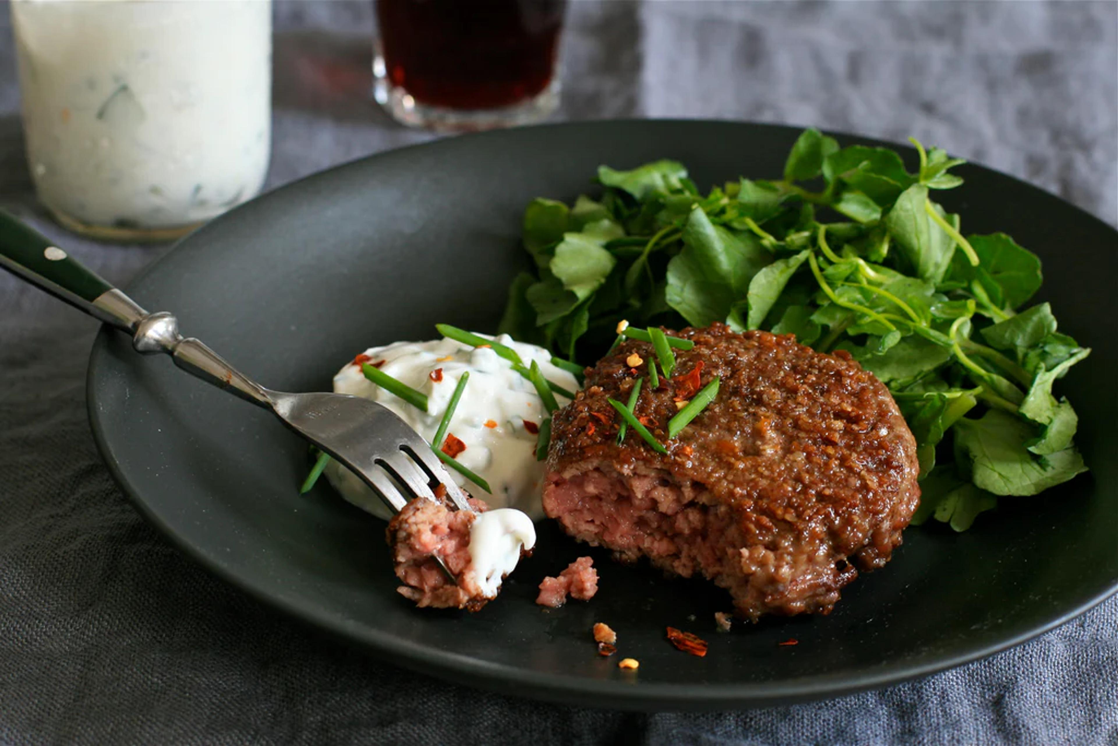 Lamb Burgers with Yogurt Sauce