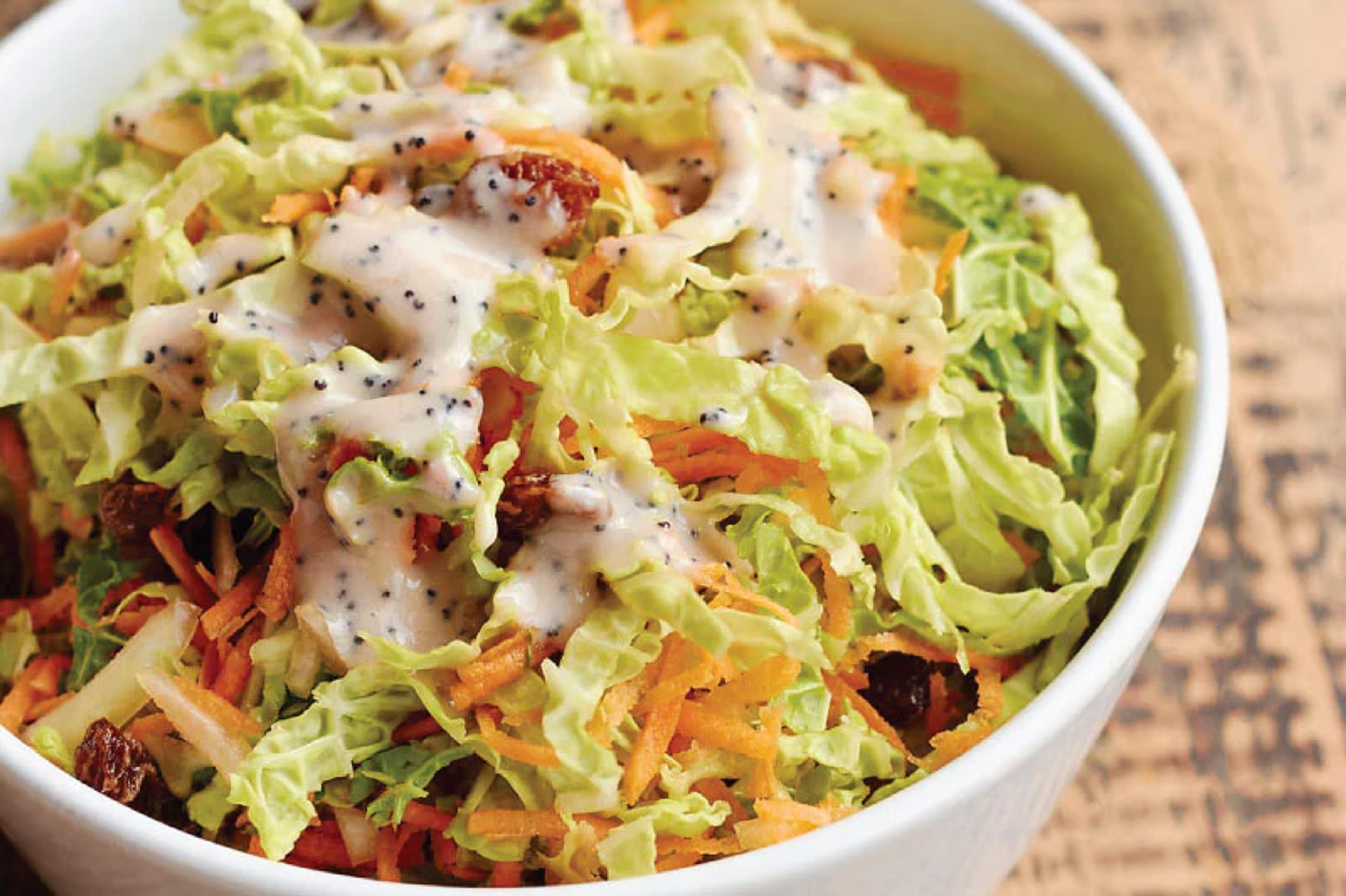 Napa Cabbage Carrot Salad with Creamy Tahini Dressing