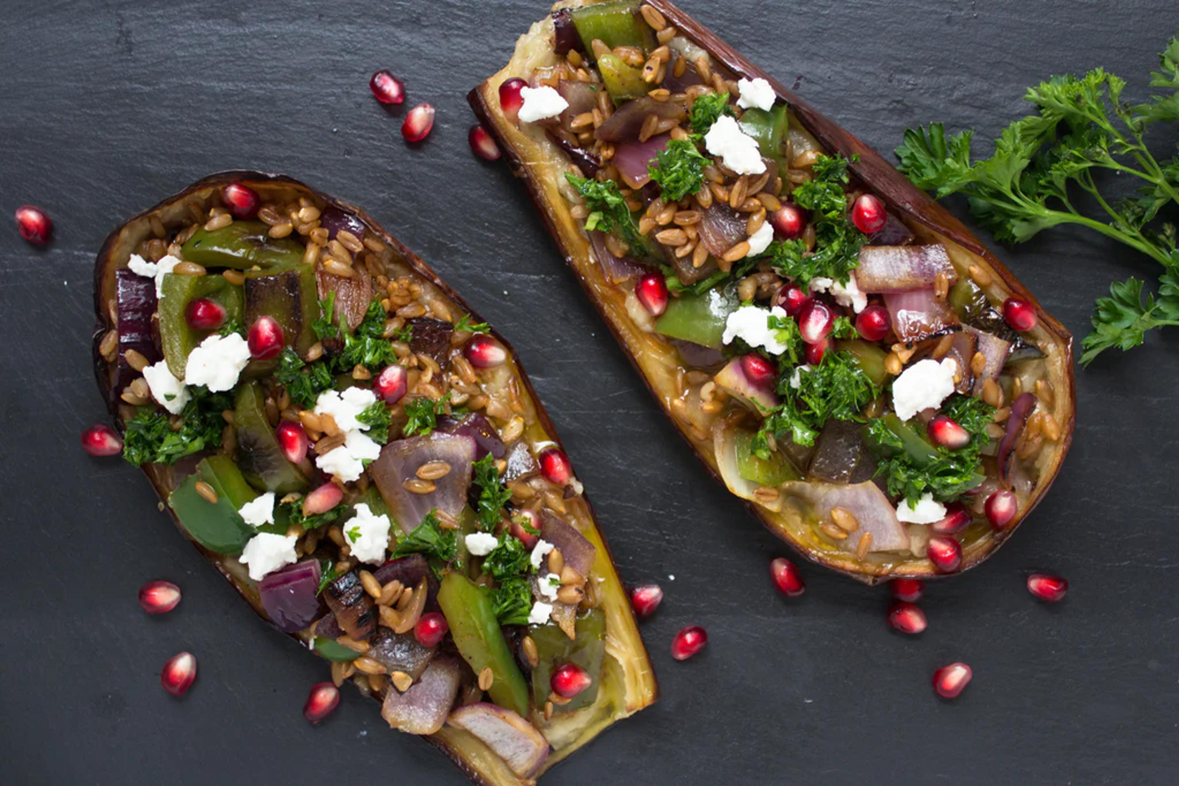 Mediterranean Stuffed Eggplant