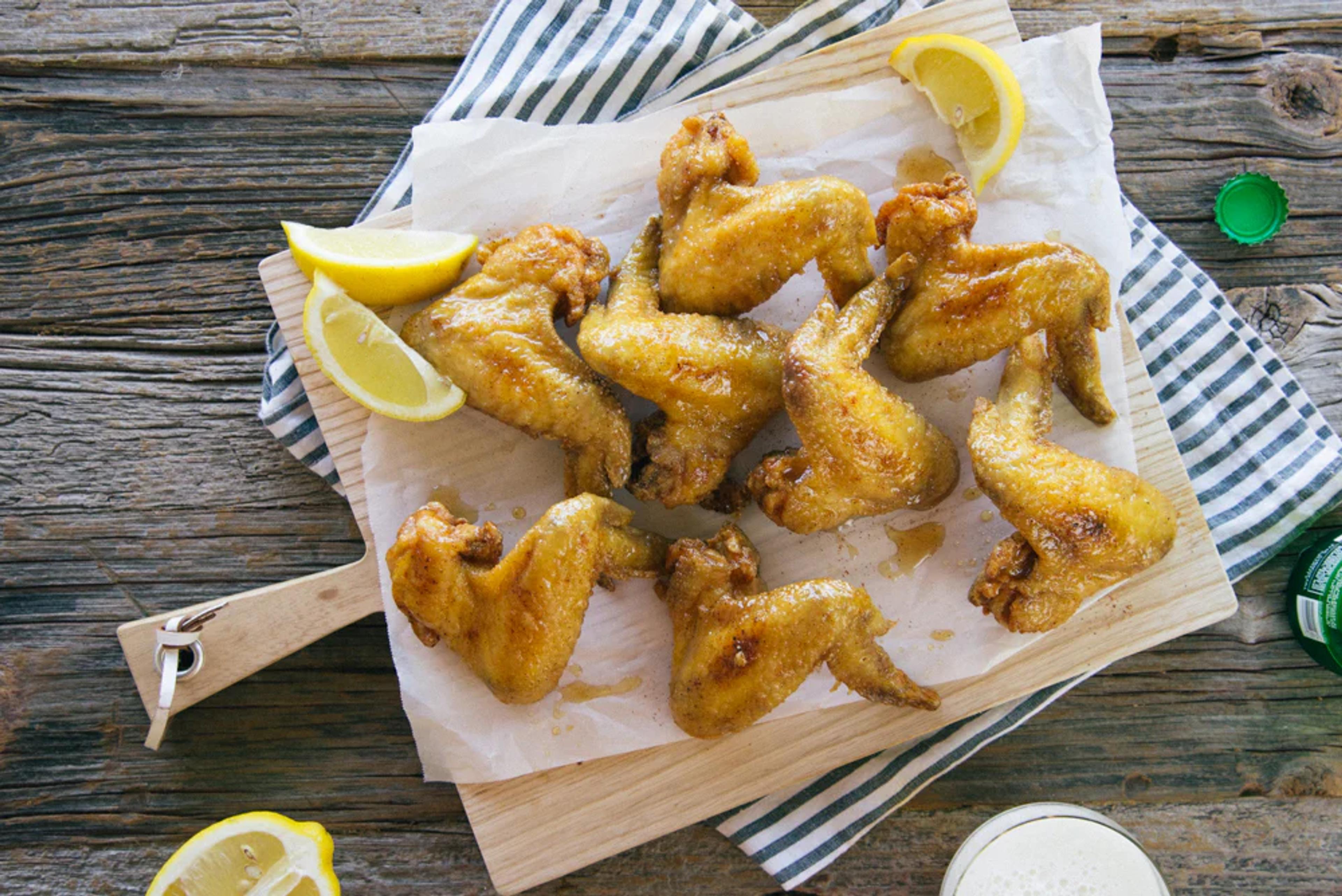 Lemon Honey Glazed Chicken Wings