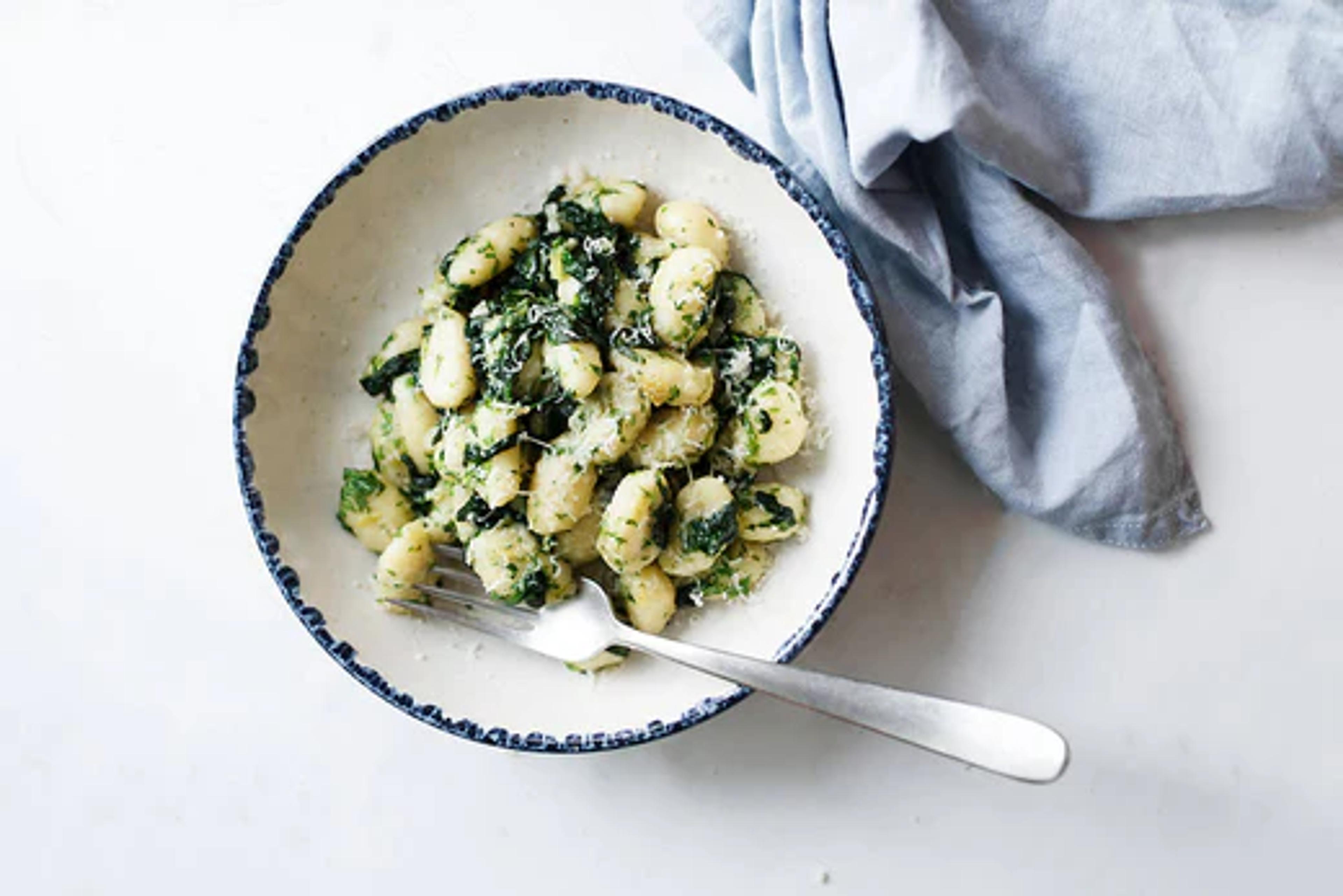 Gnocchi with Kale and Crispy Sage