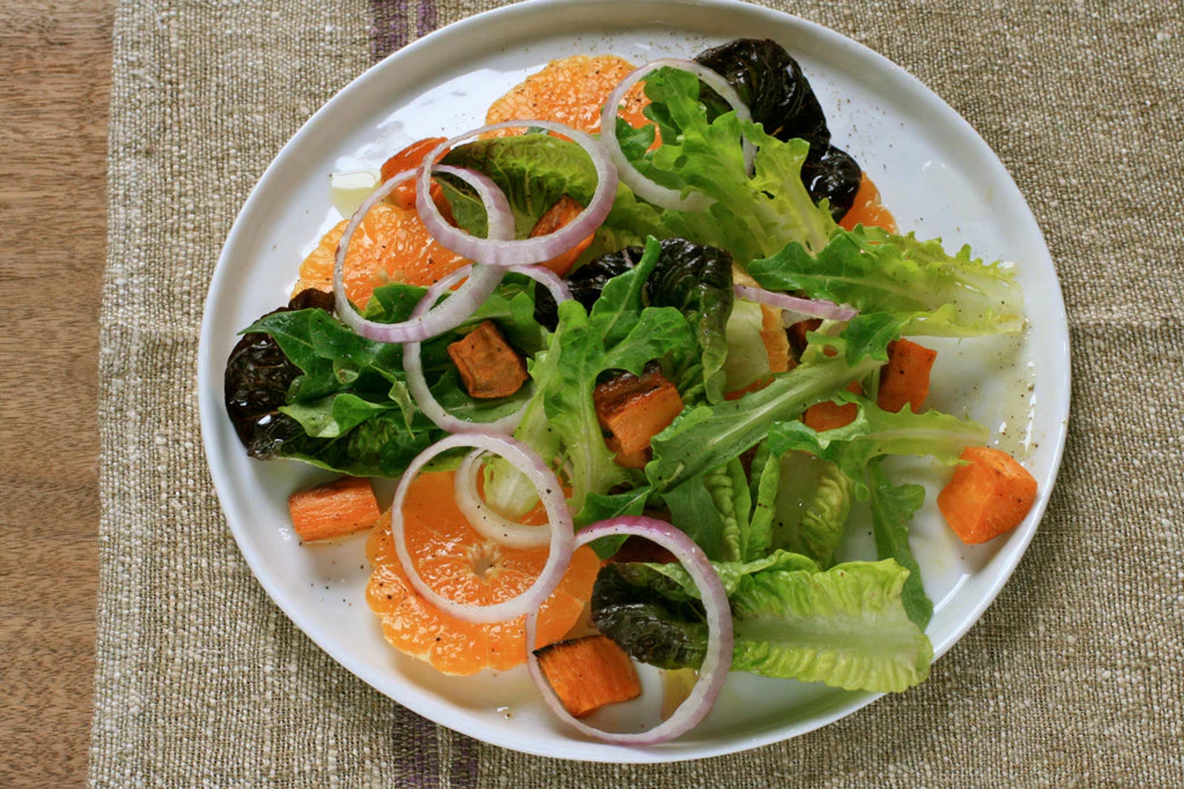 Little Gem Orange Salad with Red Onion