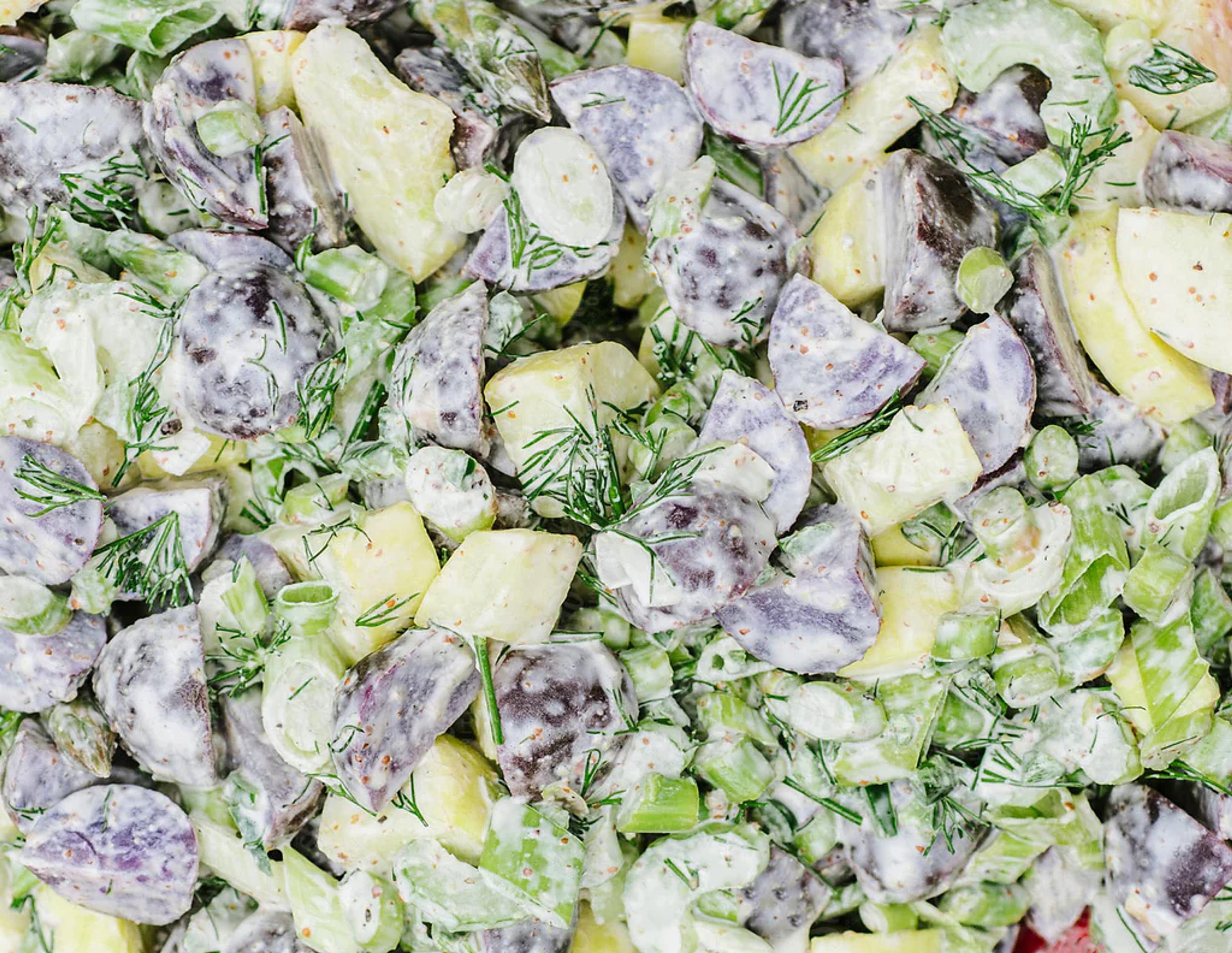 New Blue & Gold Potato Salad with Dill