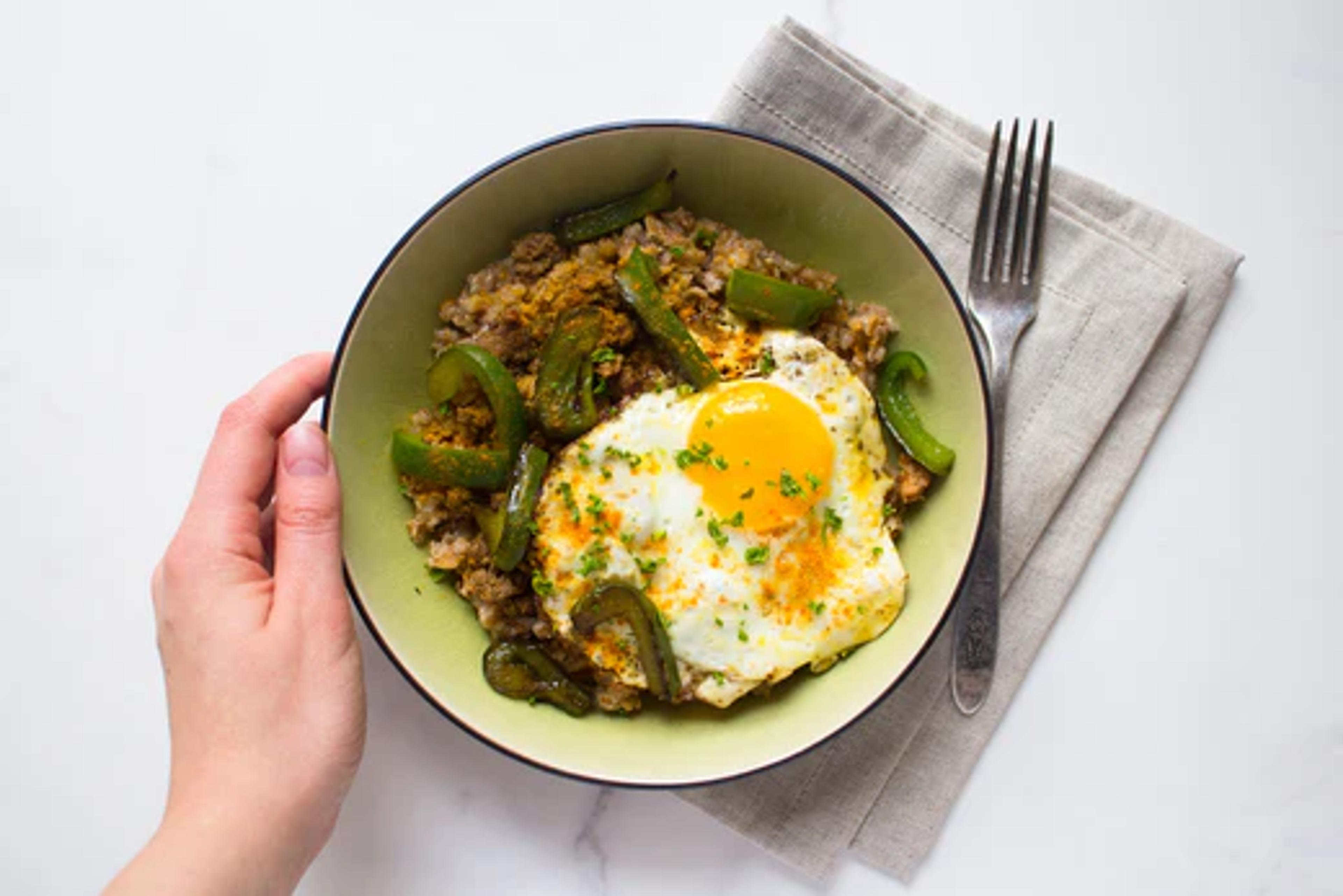 Cumin Lamb Breakfast Bowl