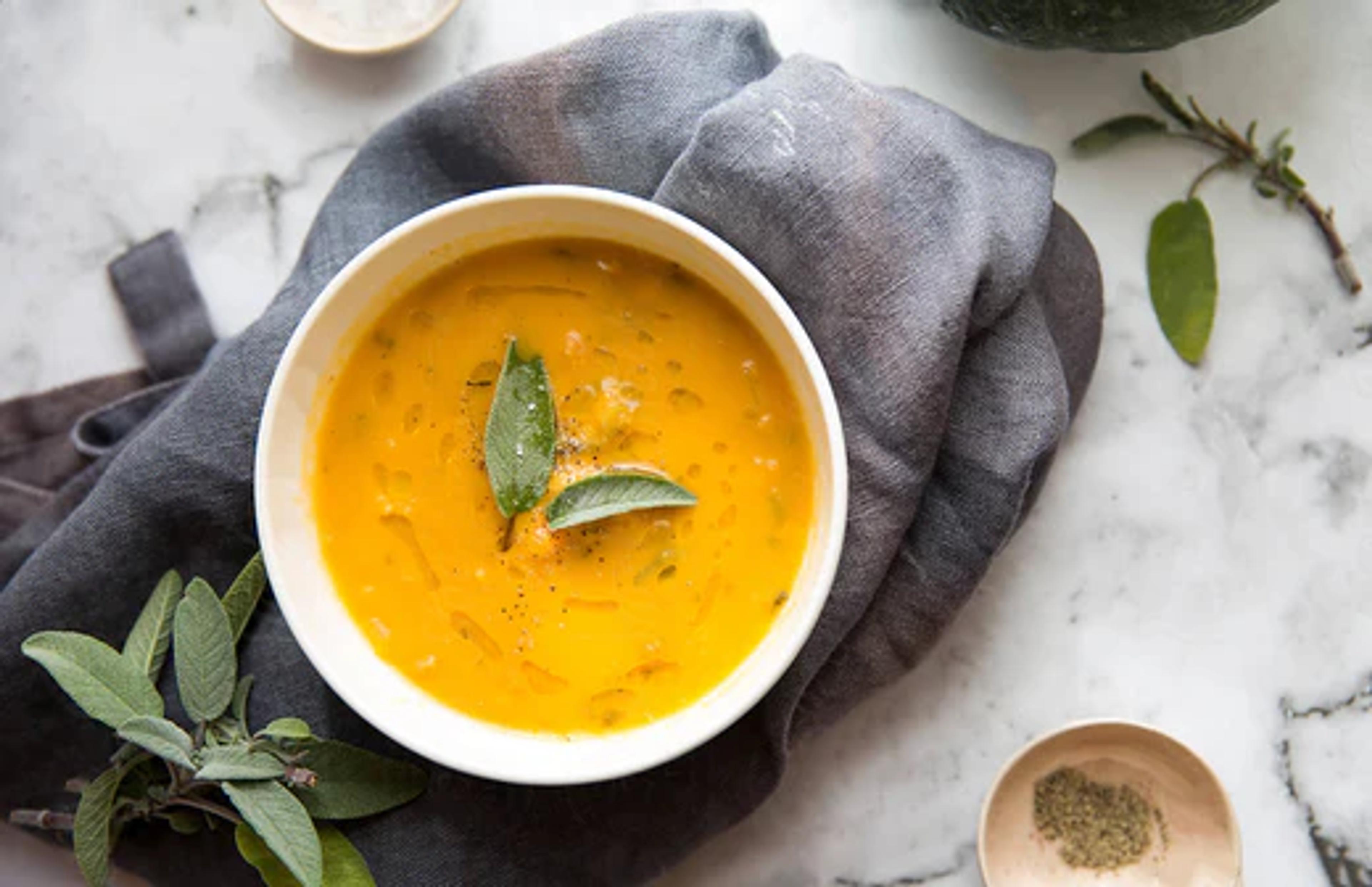 Butternut Squash Soup with Crispy Sage