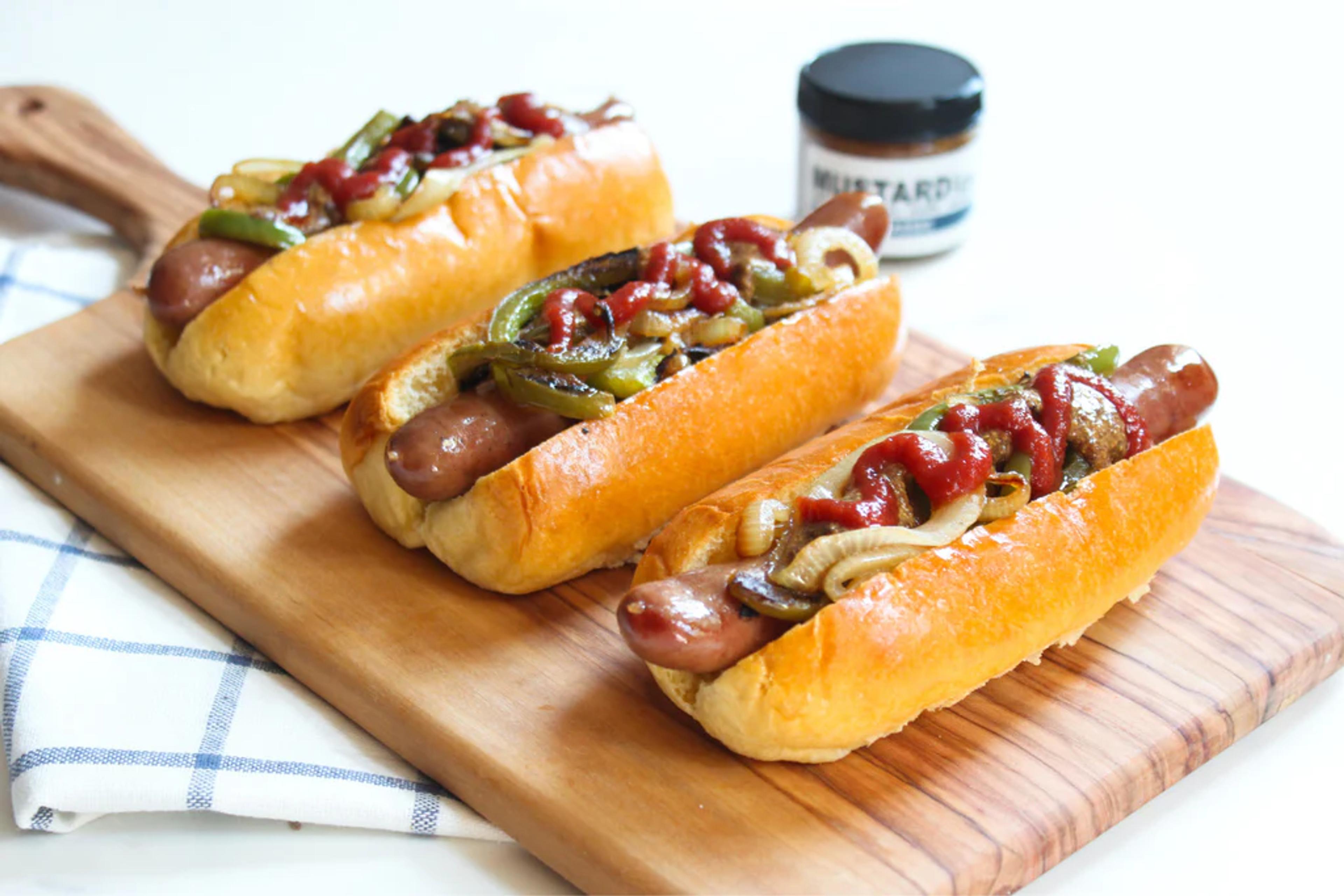 New York Hot Dogs with Peppers and Onions