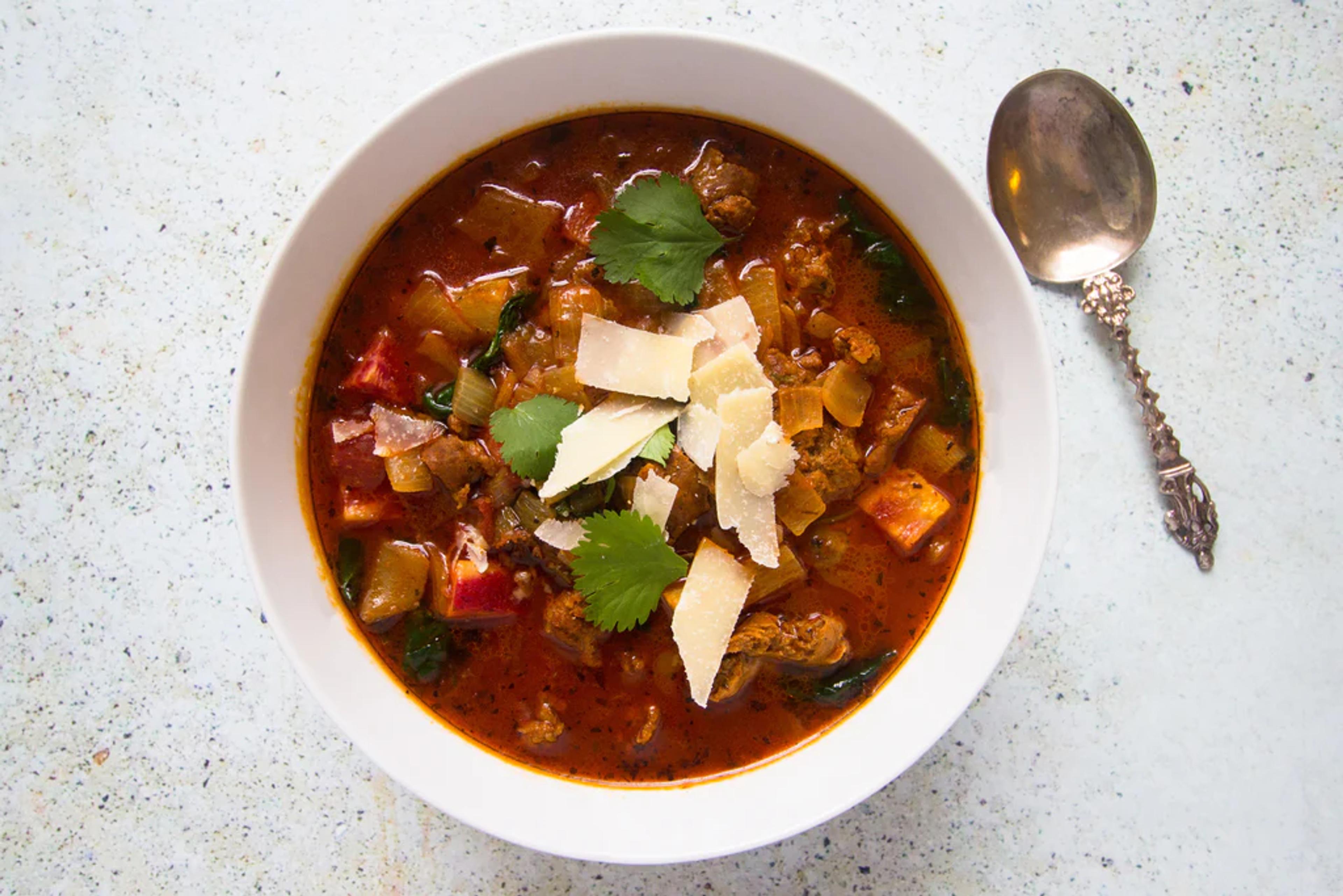 Hot Italian Sausage Soup