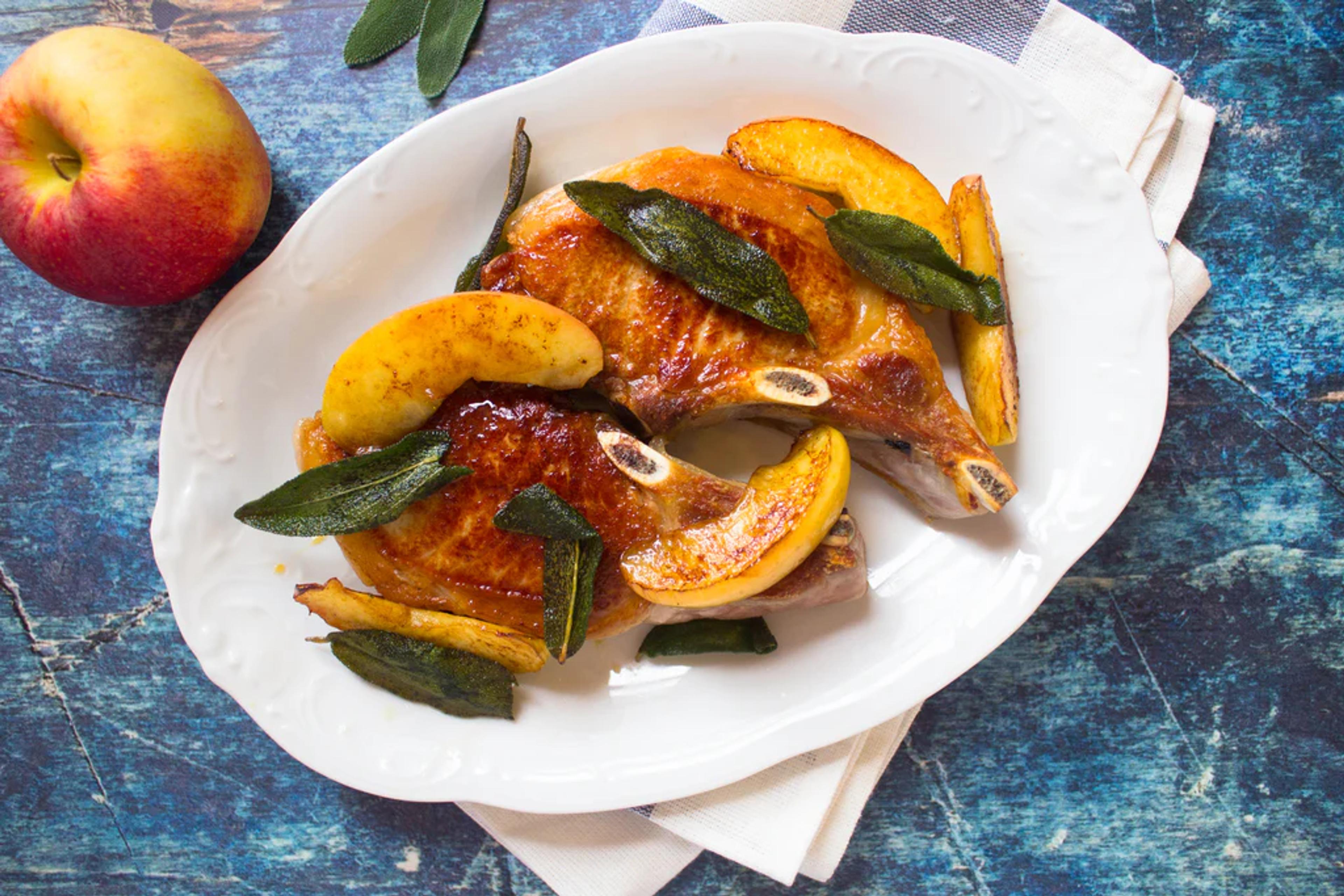Pork Chops with Apple & Sage