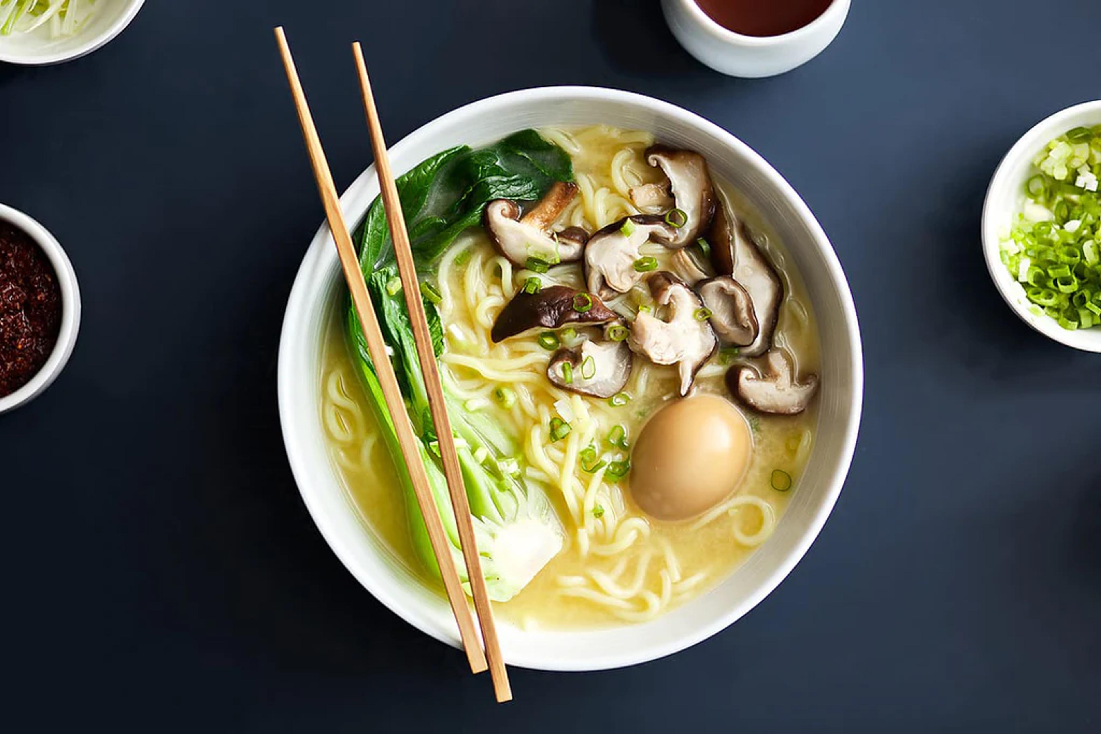 Miso Ramen with Bok Choy and Shiitake