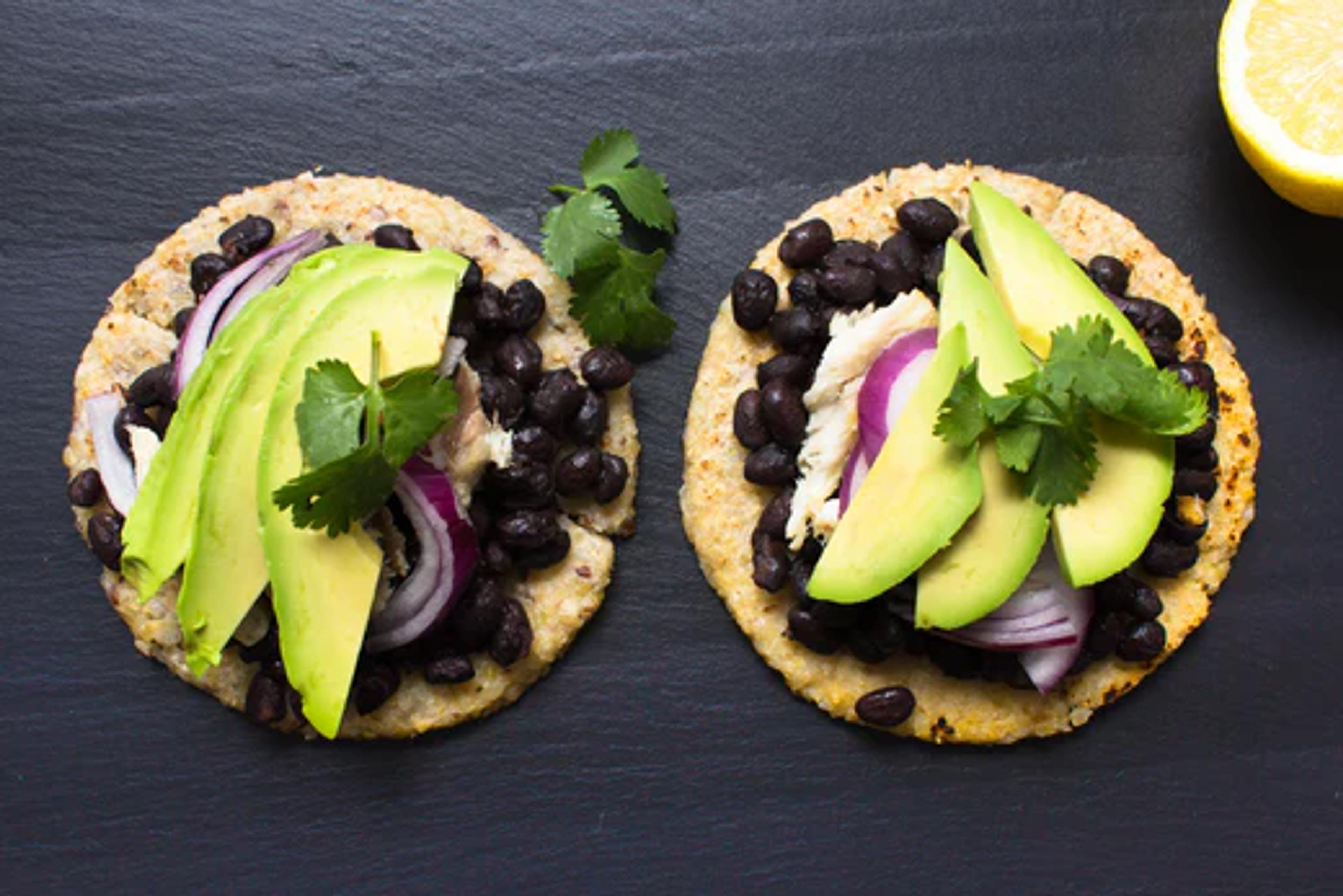 Fish Arepas with Black Beans