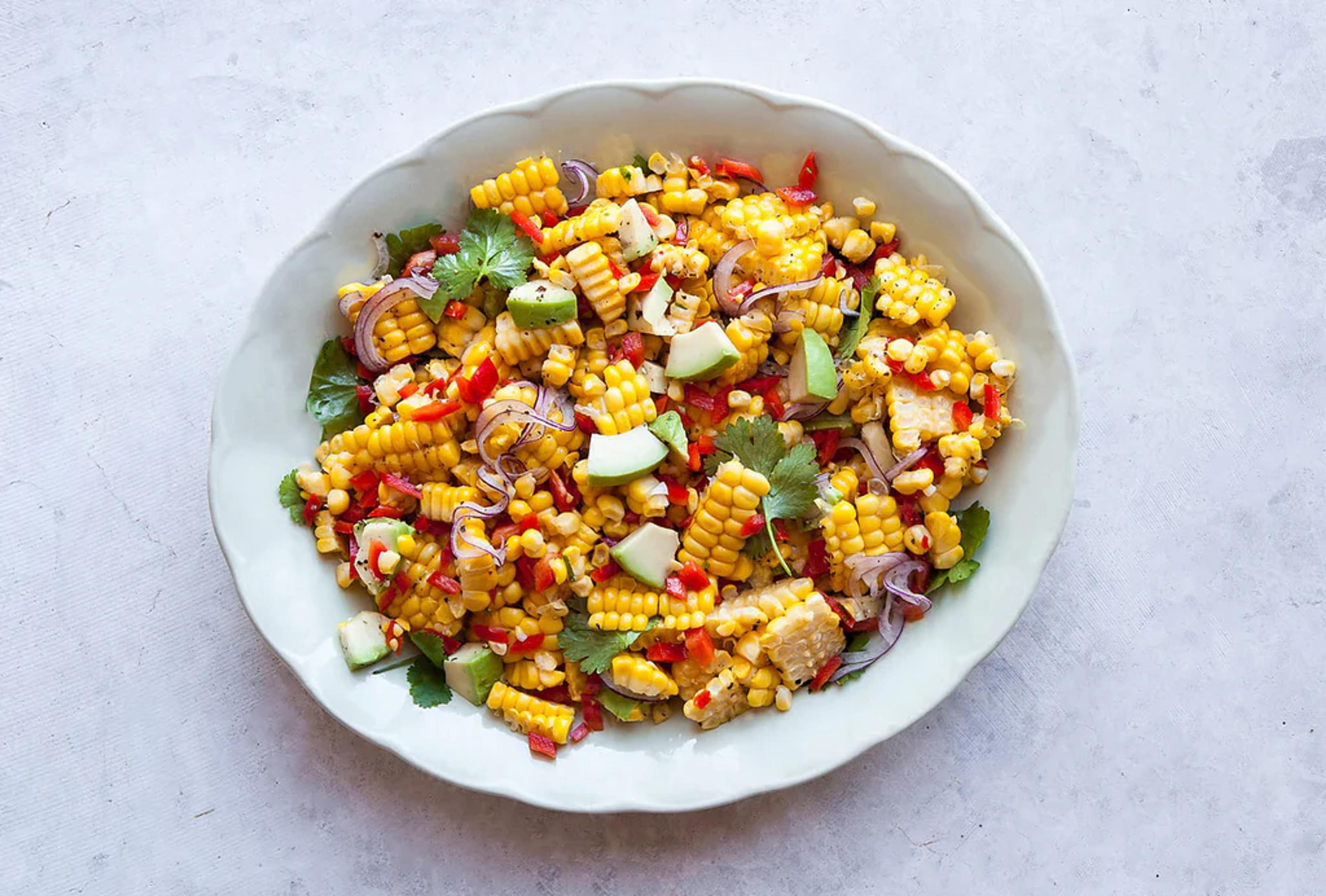 Grilled Sweet Corn and Pepper Salad