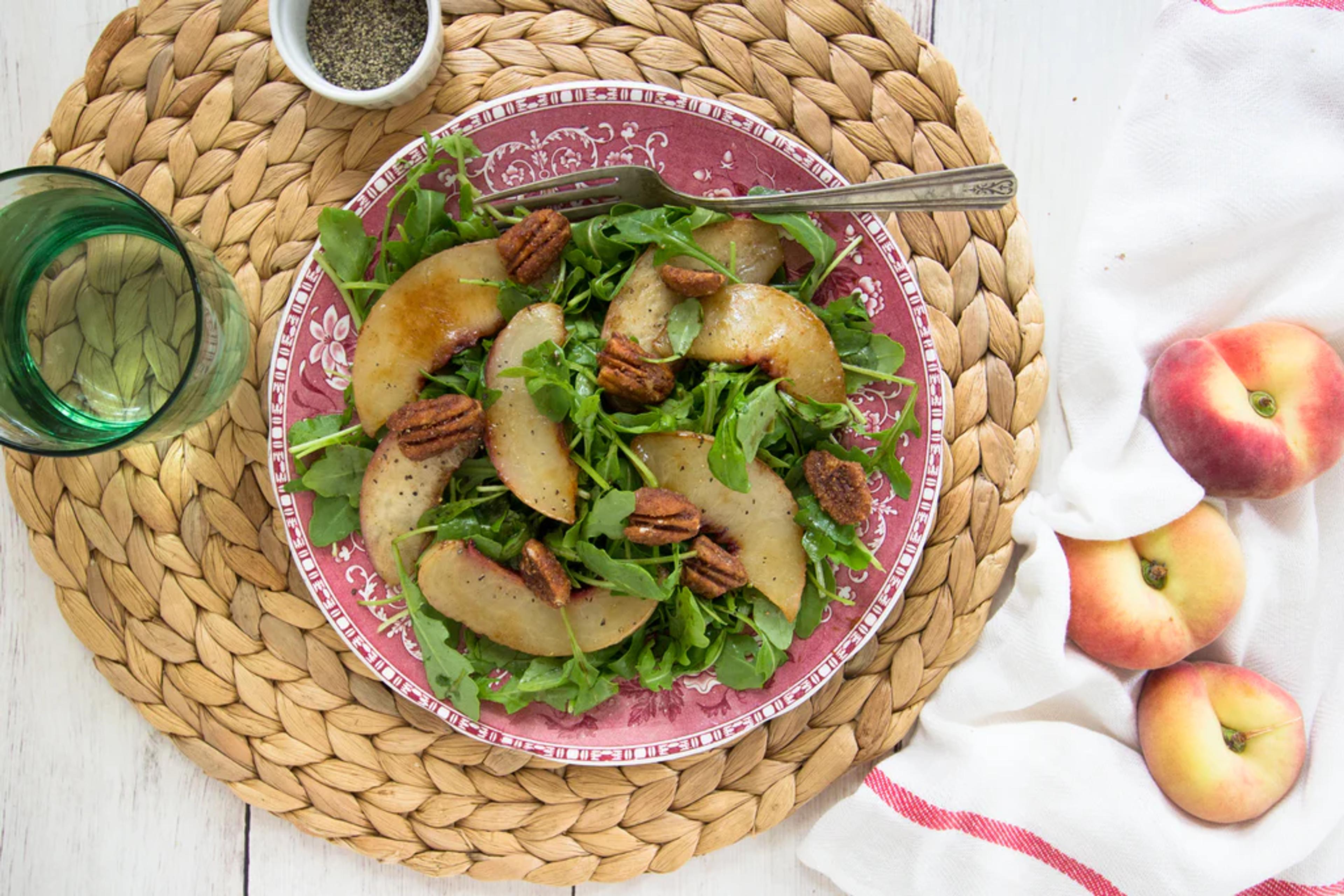 Peach and Roasted Pecan Salad