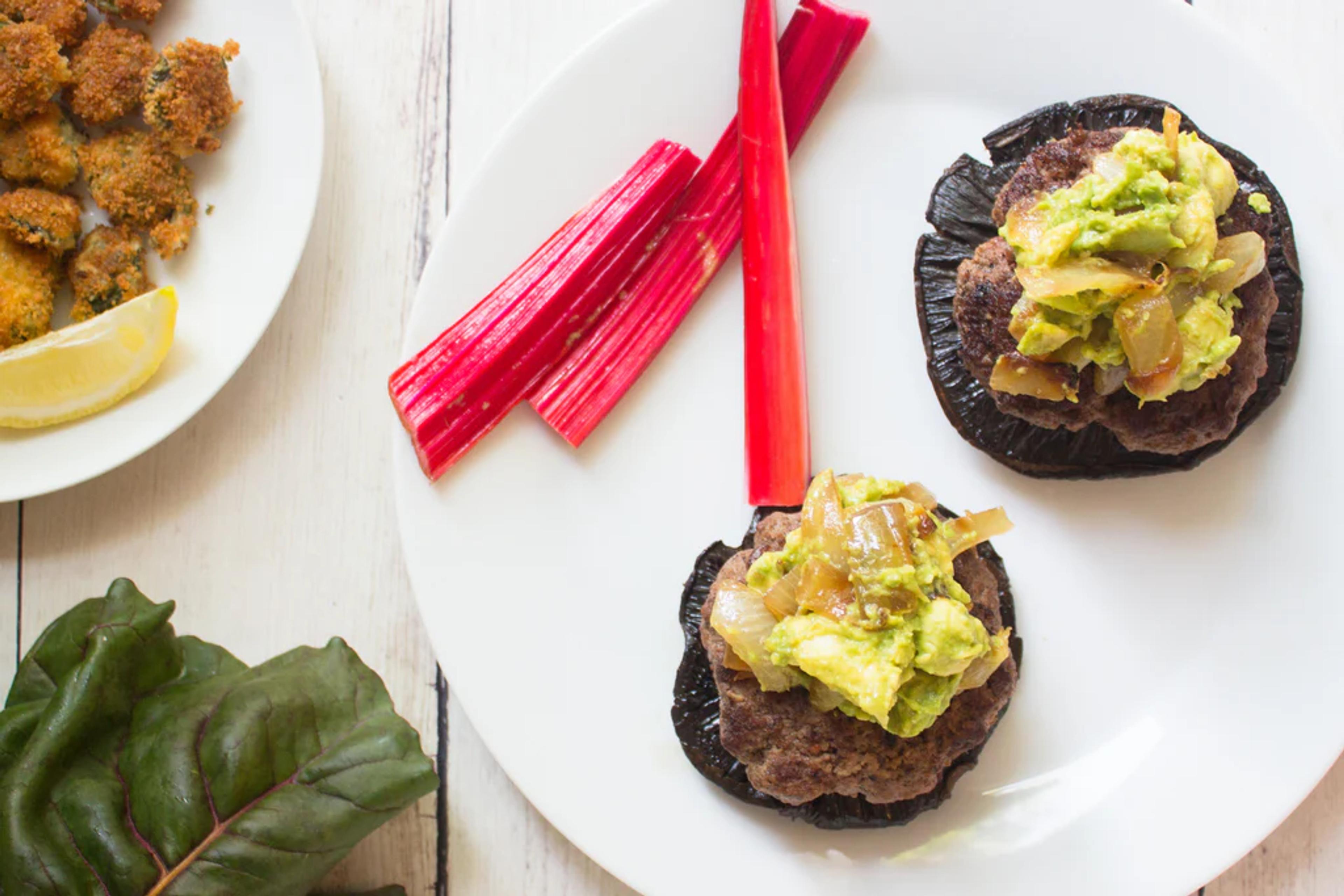 Open Face Mushroom Burger