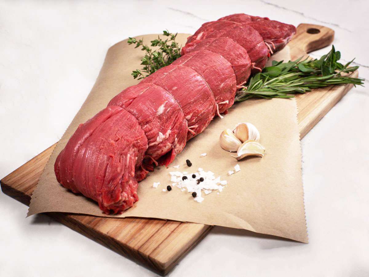 Whole Beef Tenderloin Seasoned with Holy Cow and Garlic & Herb