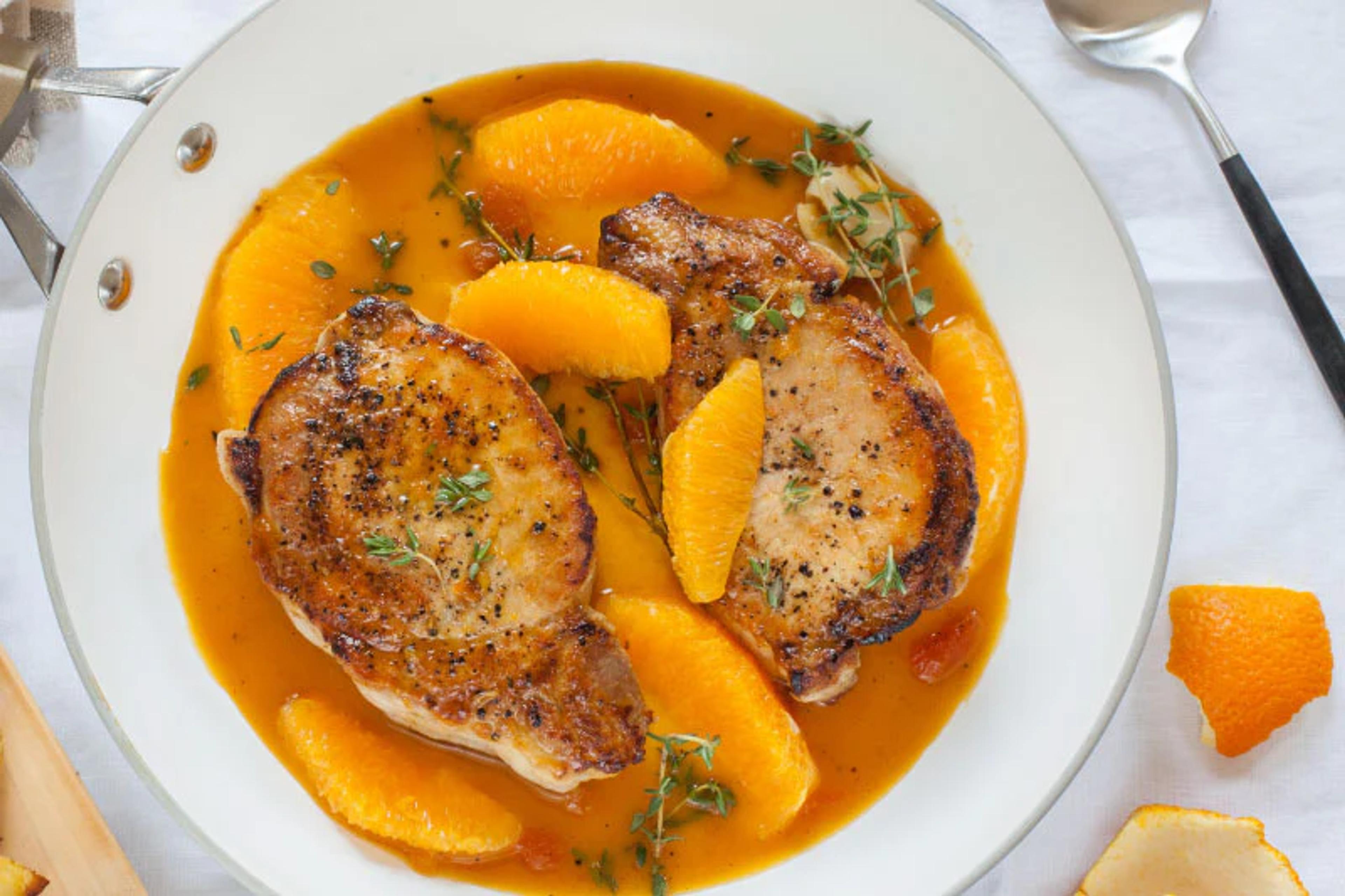 Orange Pork Chops with Thyme