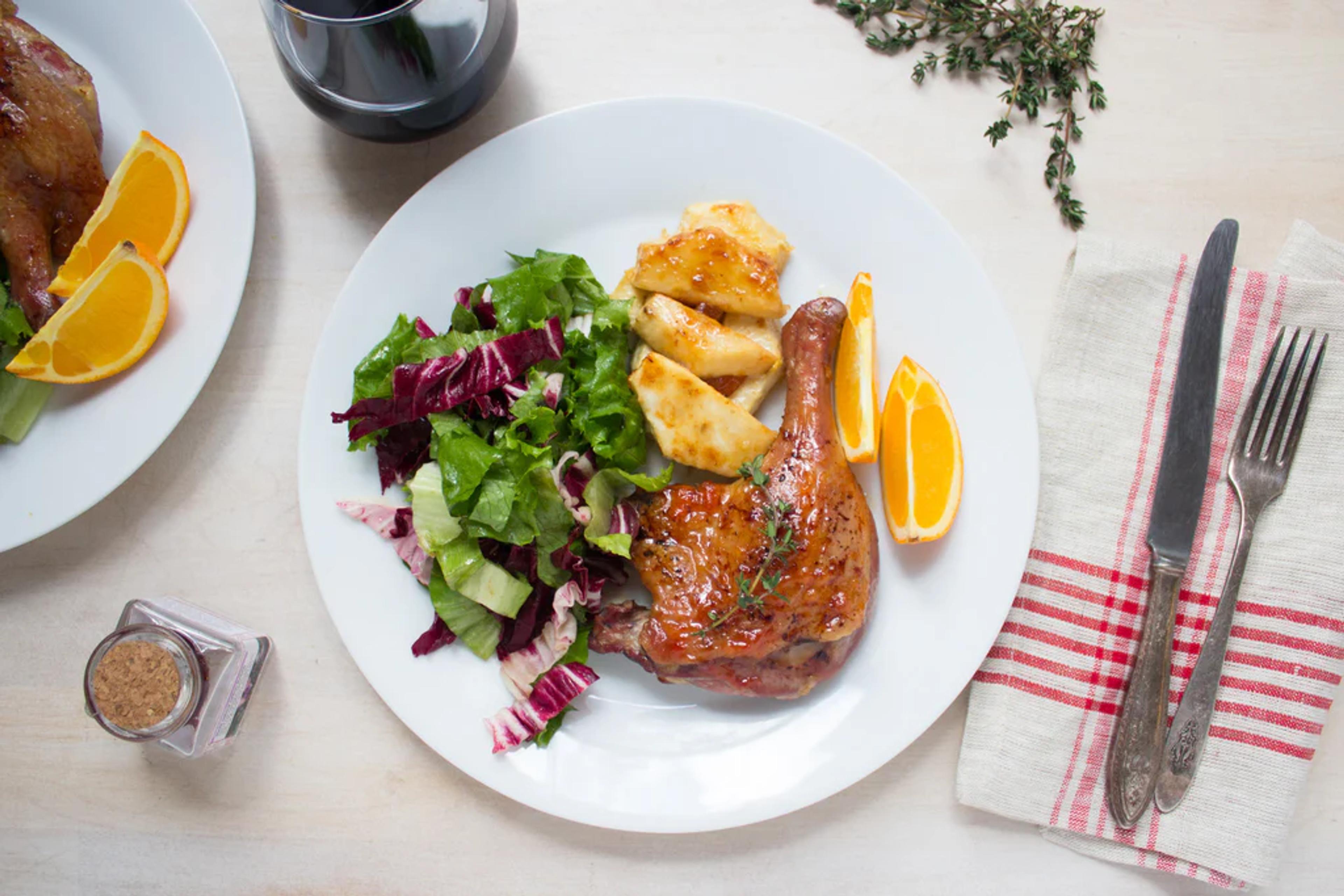 Orange Glazed Duck Legs