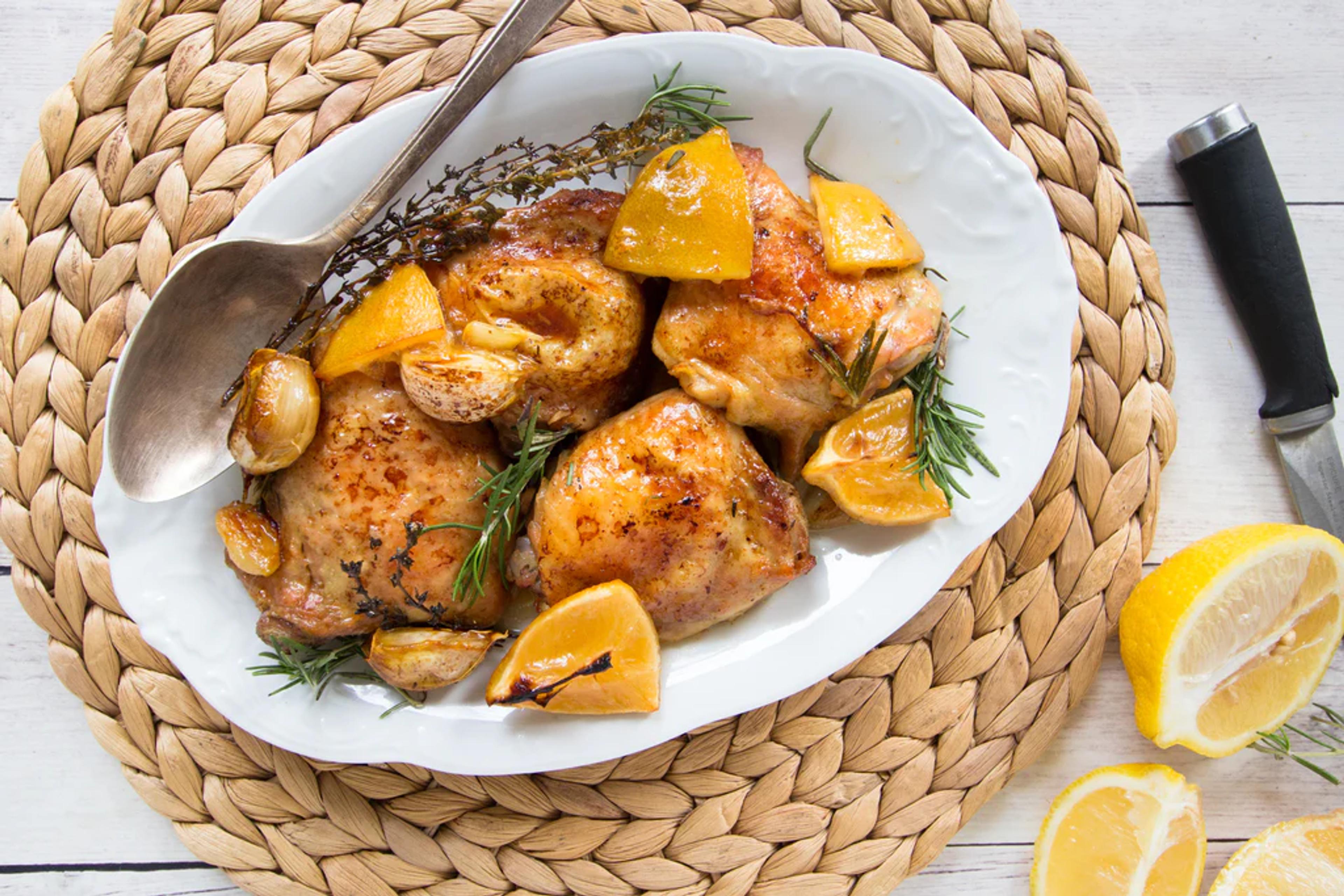 Meyer Lemon Chicken with Rosemary & Thyme