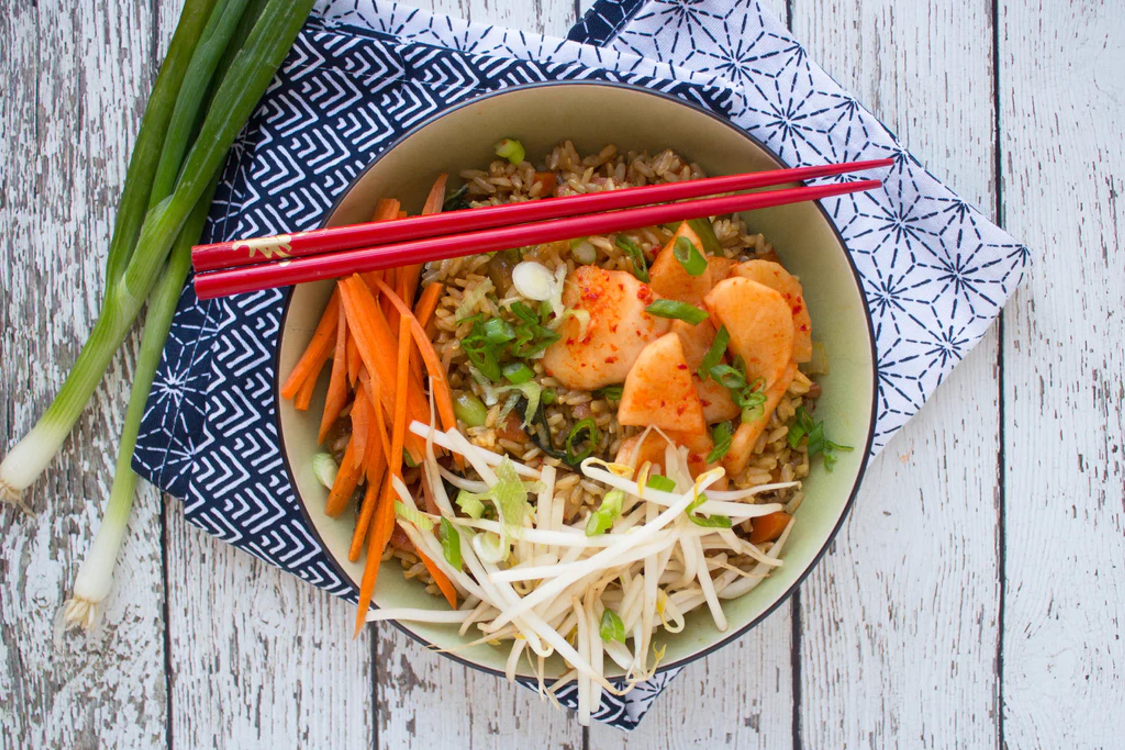 Kimchi Brown Rice Bowl