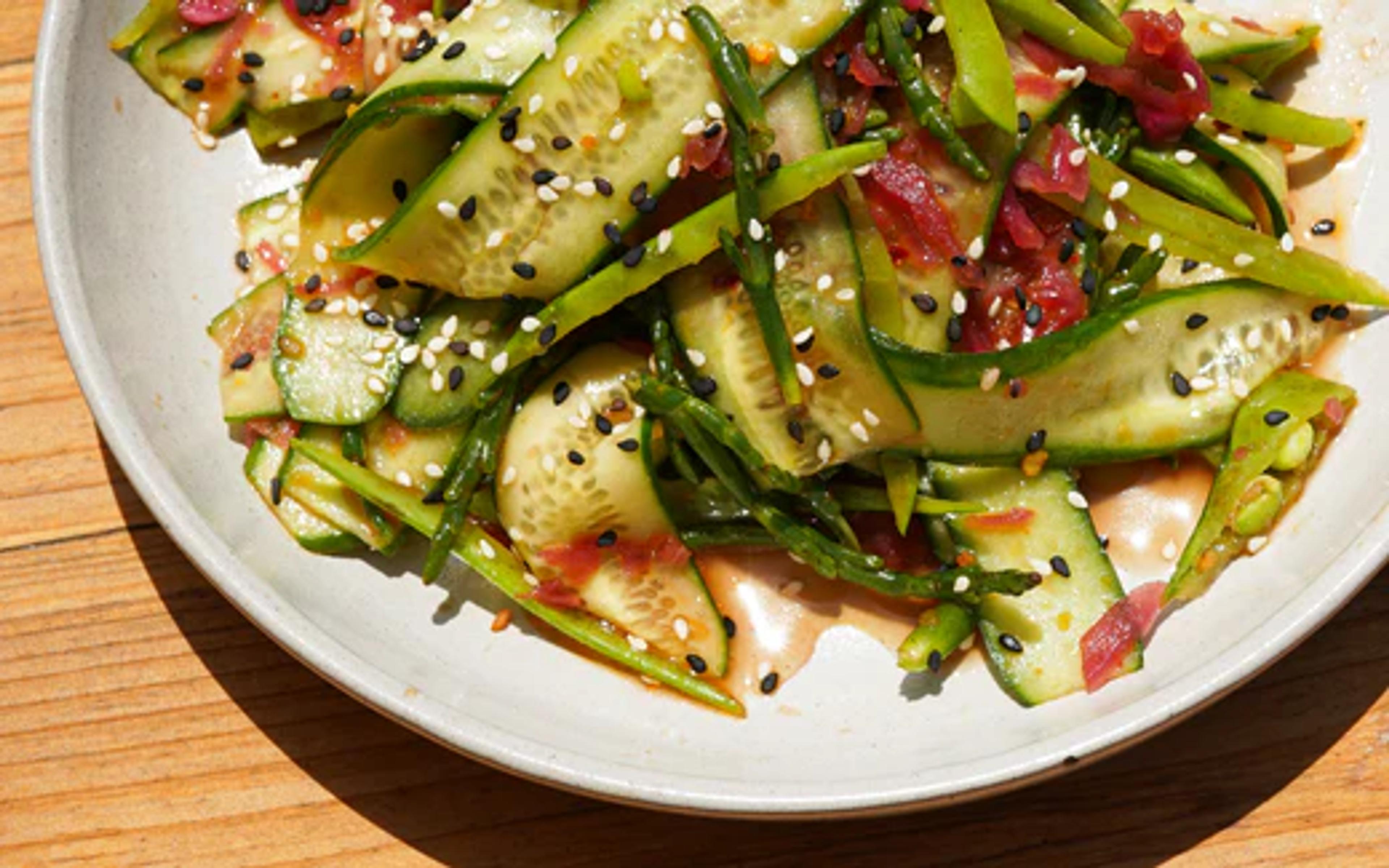 Crunchy Cucumber Sea Bean Salad