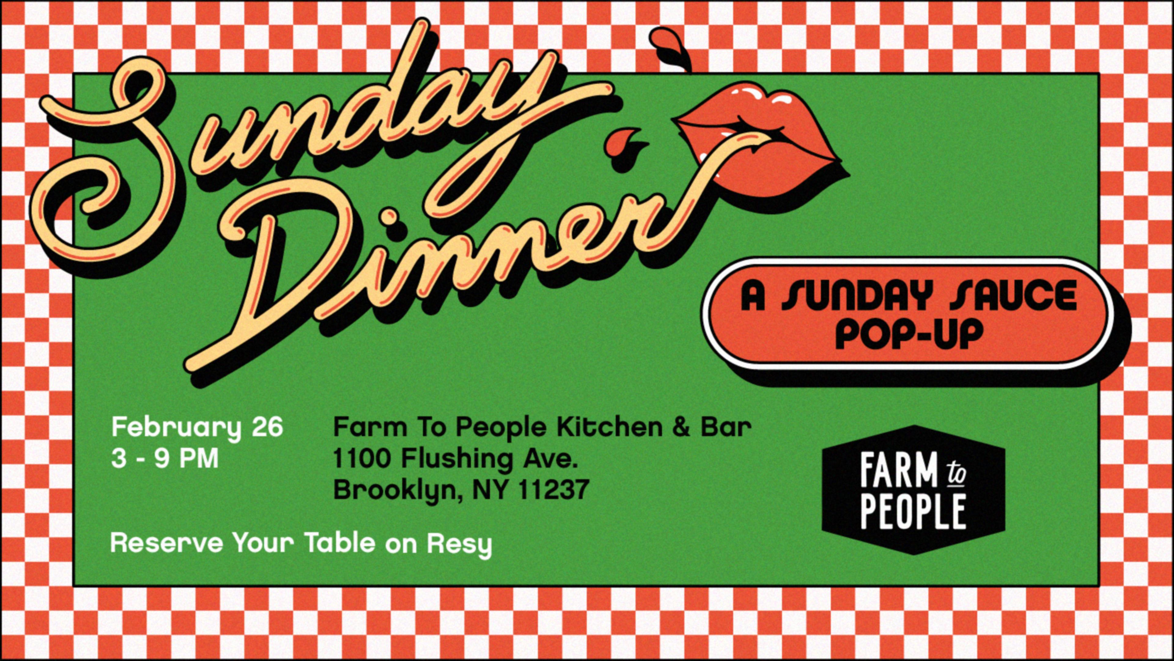 Sunday Dinner - A Sunday Sauce Pop-Up