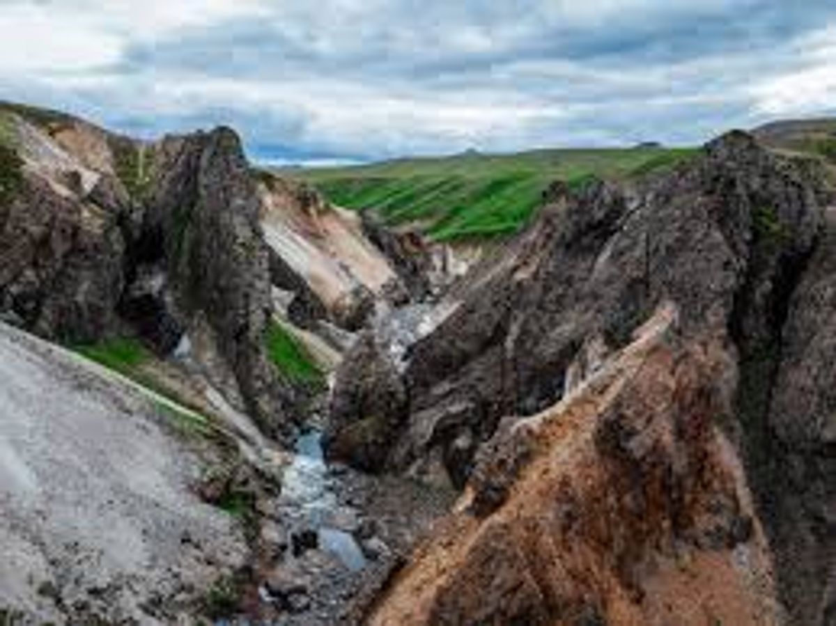 特维拉吉尔峡谷 in east-iceland