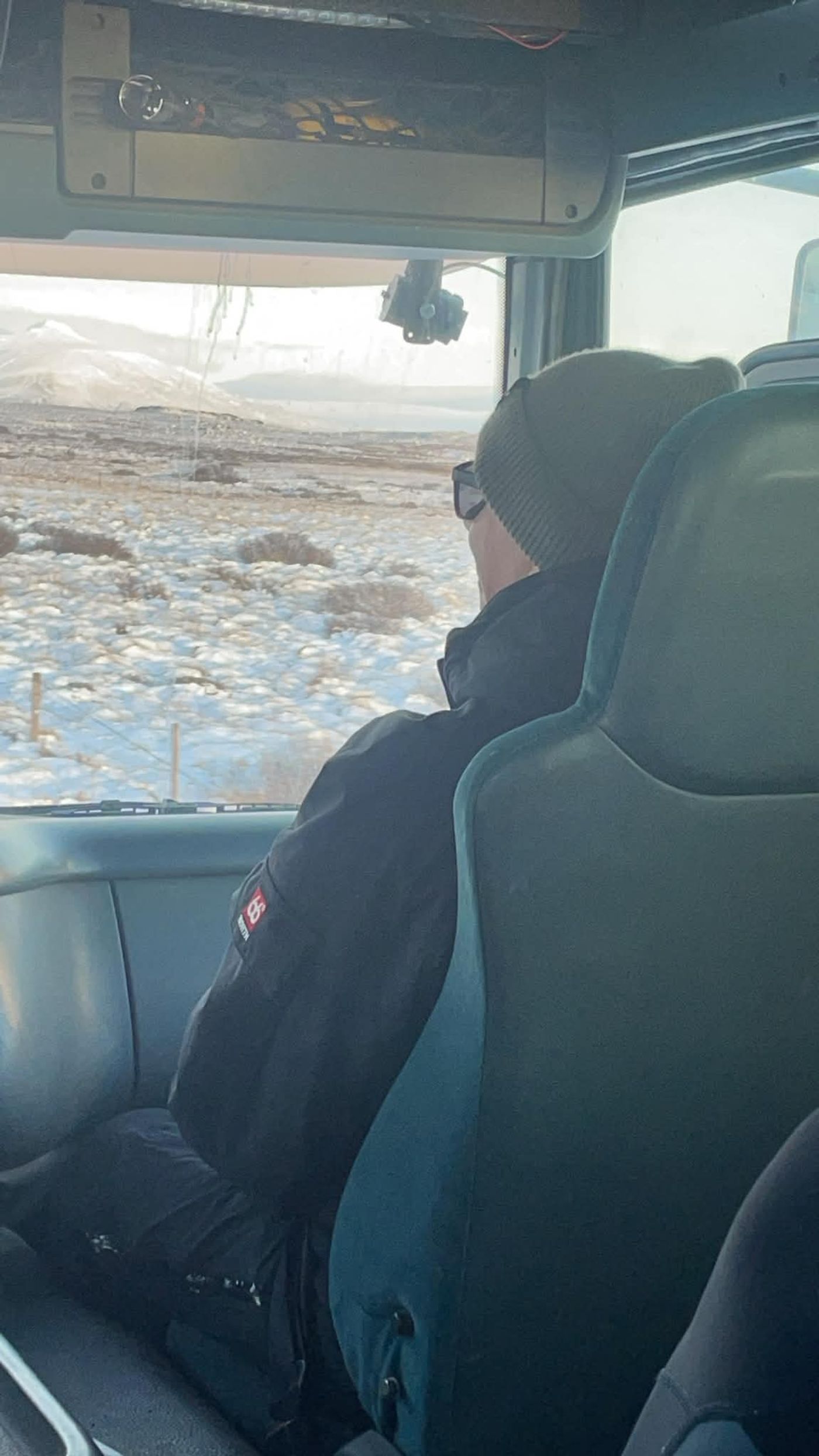 Winter highland scenery on the route from Gullfoss toward Langjökull