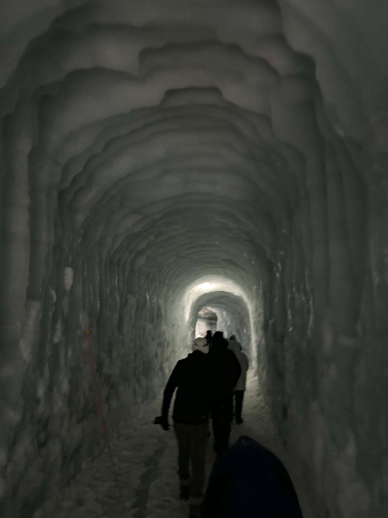 Ice cave inside Langjökull glacier with Arctic Adventures