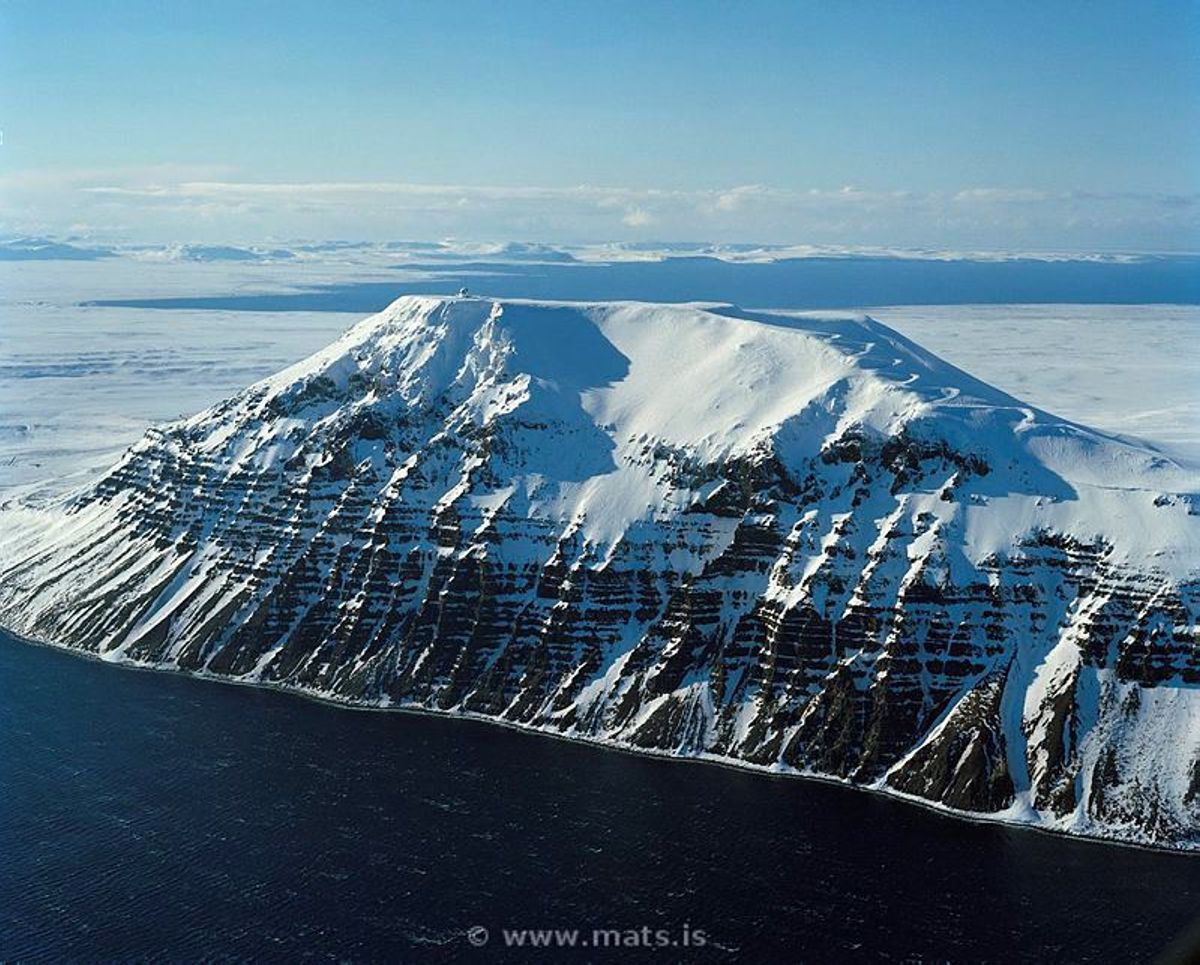 Gunnólfsvíkurfjall in north-iceland