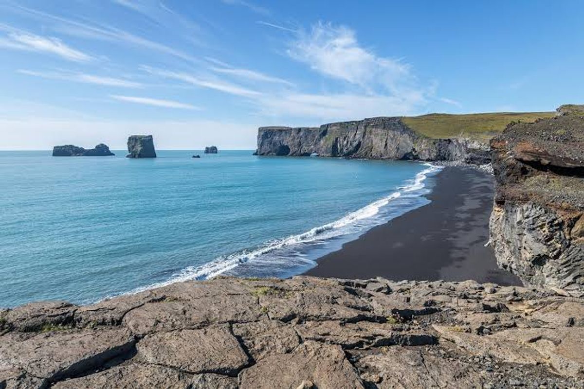 Kirkjufjara beach in south-iceland — photo 3