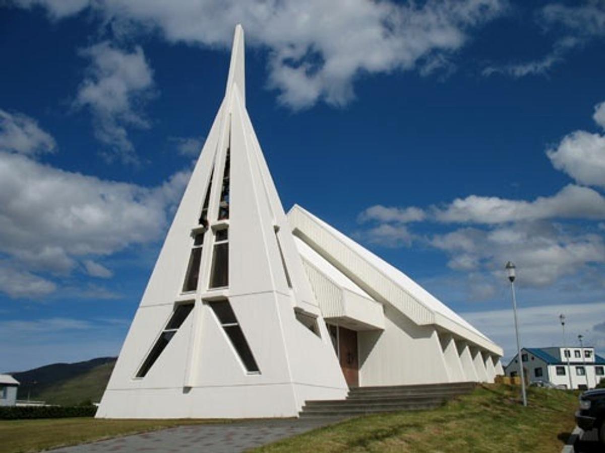Hólaneskirkja in north-iceland