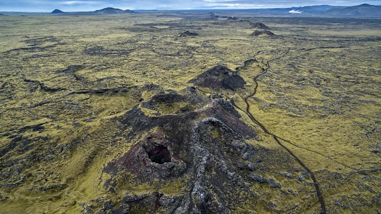 Eldvörp Volcanic Crater Row