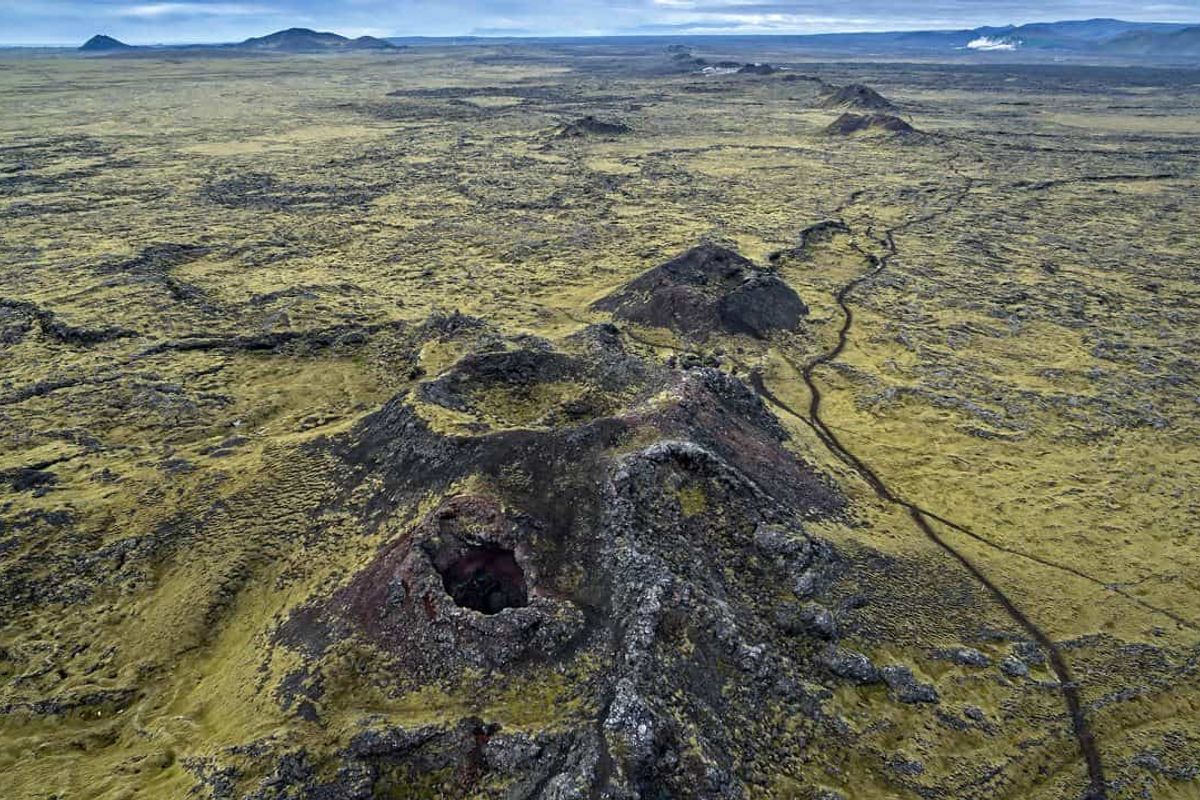 Eldvörp Volcanic Crater Row