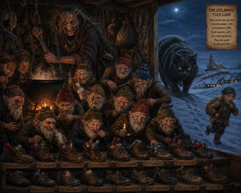 Grýla, the Yule Lads & the Yule Cat