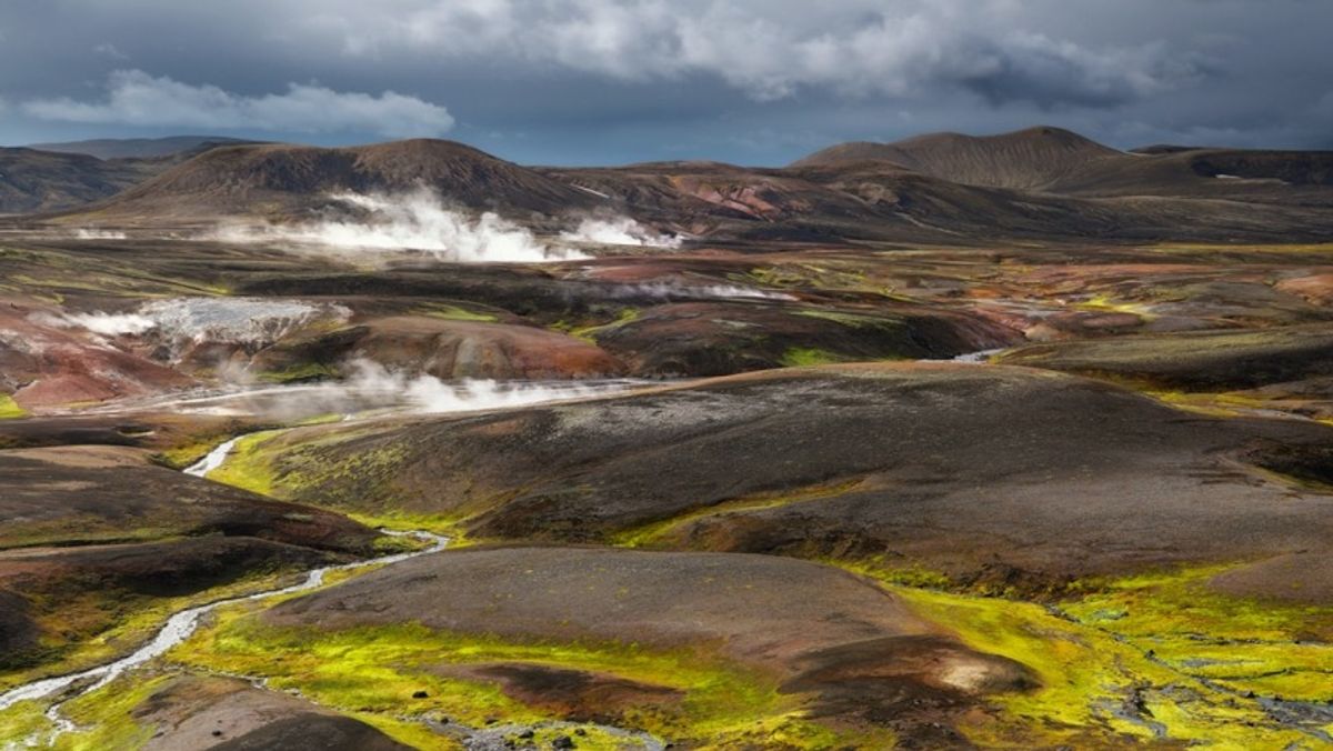Jarðhitasvæði við Torfajökul in highlands