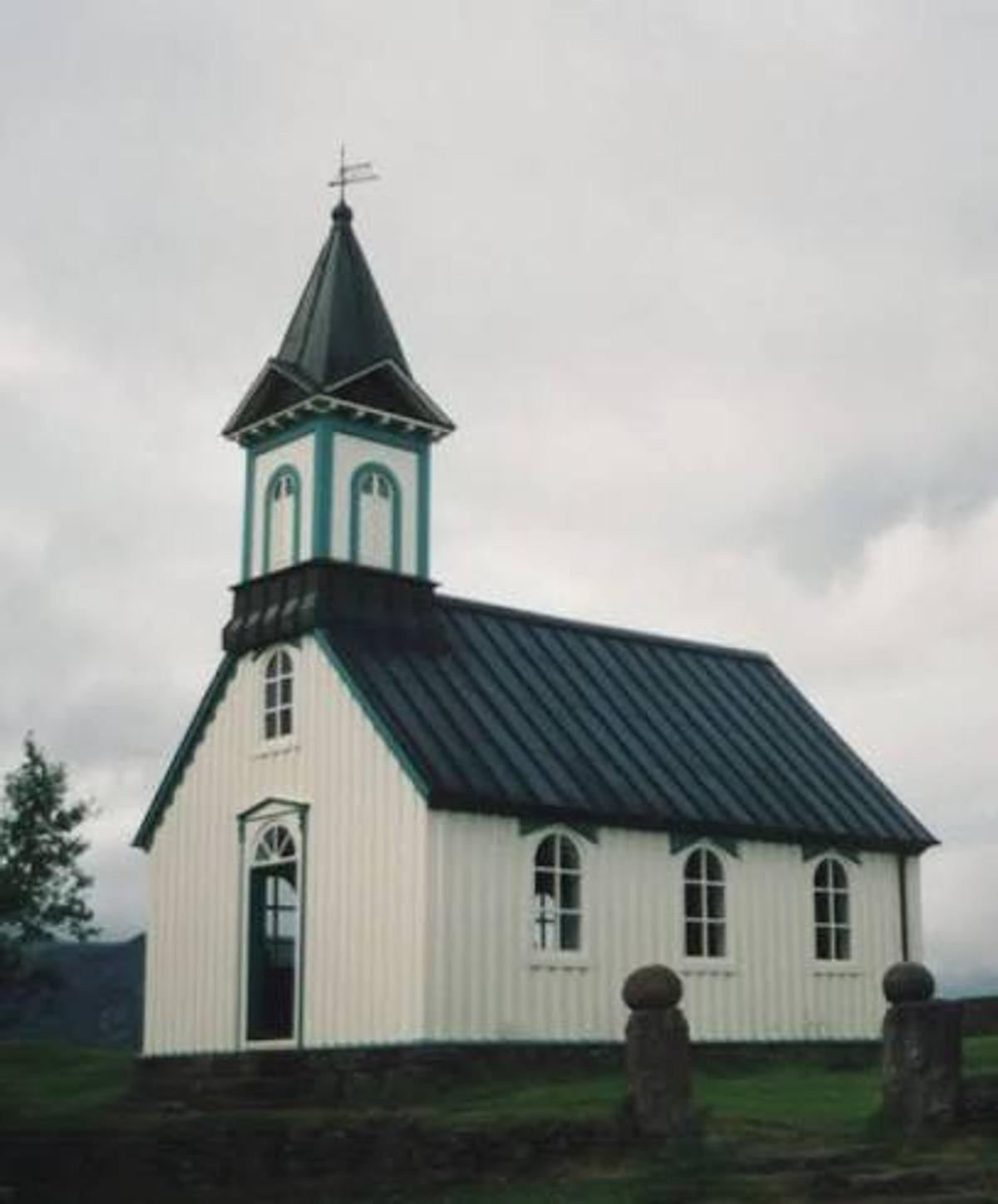 Þingvallakirkja in south-iceland